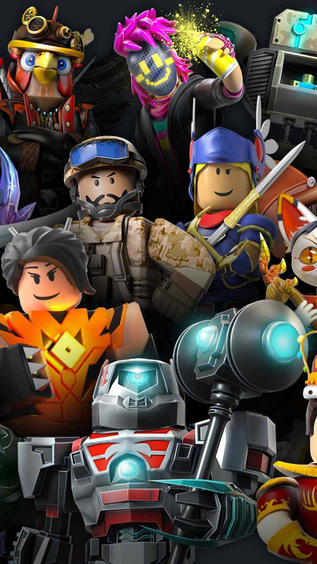Koel Roblox Karakters Muurpapier
