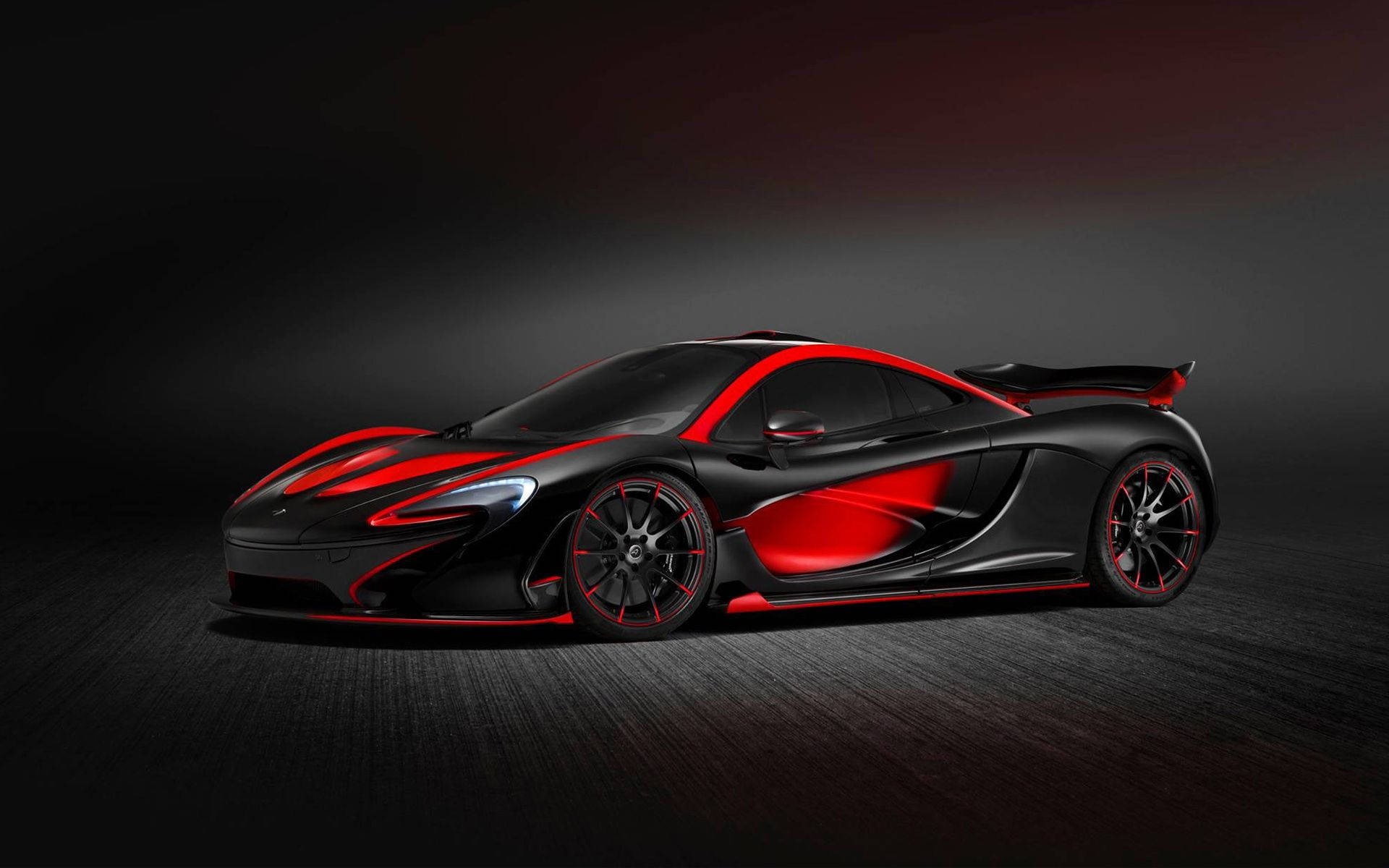 Koel Rooi Swart Grys McLaren P1-motor Muurpapier