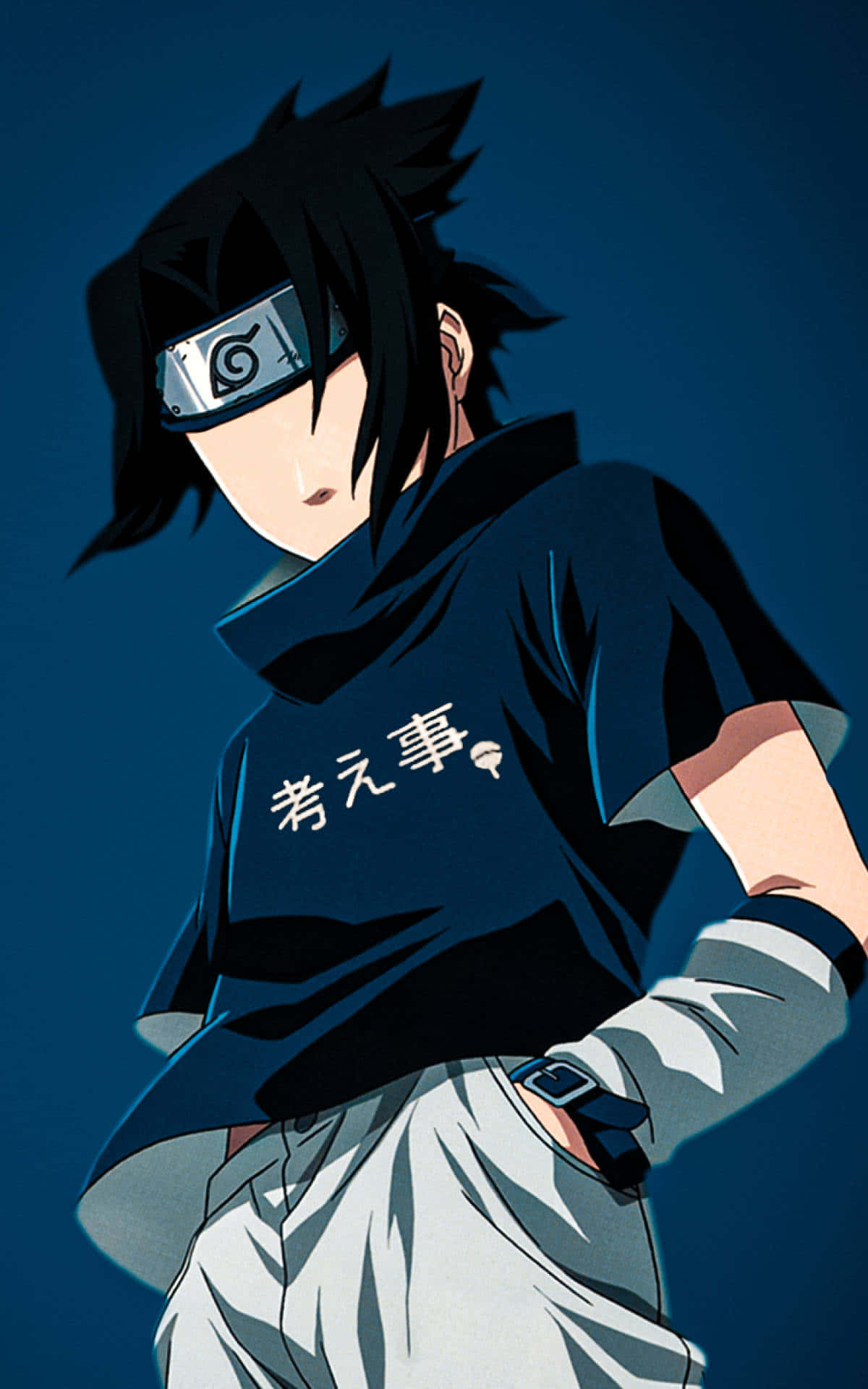 Koel Sasuke Anime Estetiese Profielfoto Muurpapier