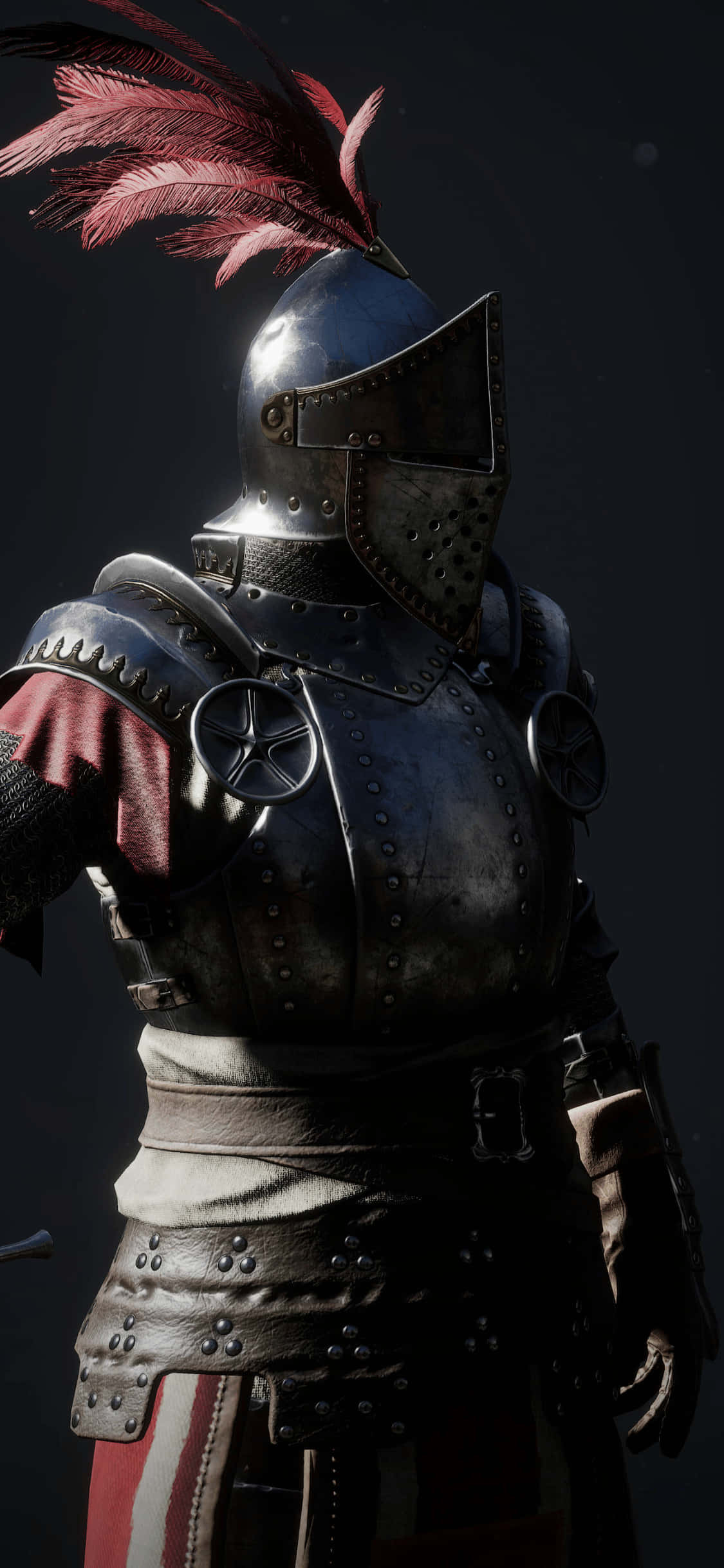 Koel Silwer Kryger iPhone Xs Mordhau Agtergrond Muurpapier