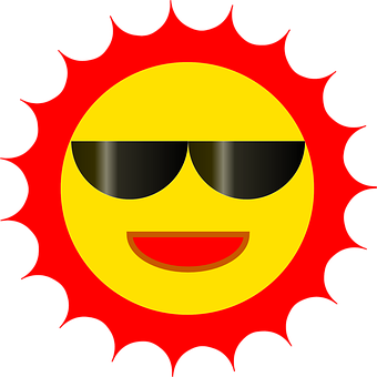 Koel Somer Son Emoji Muurpapier