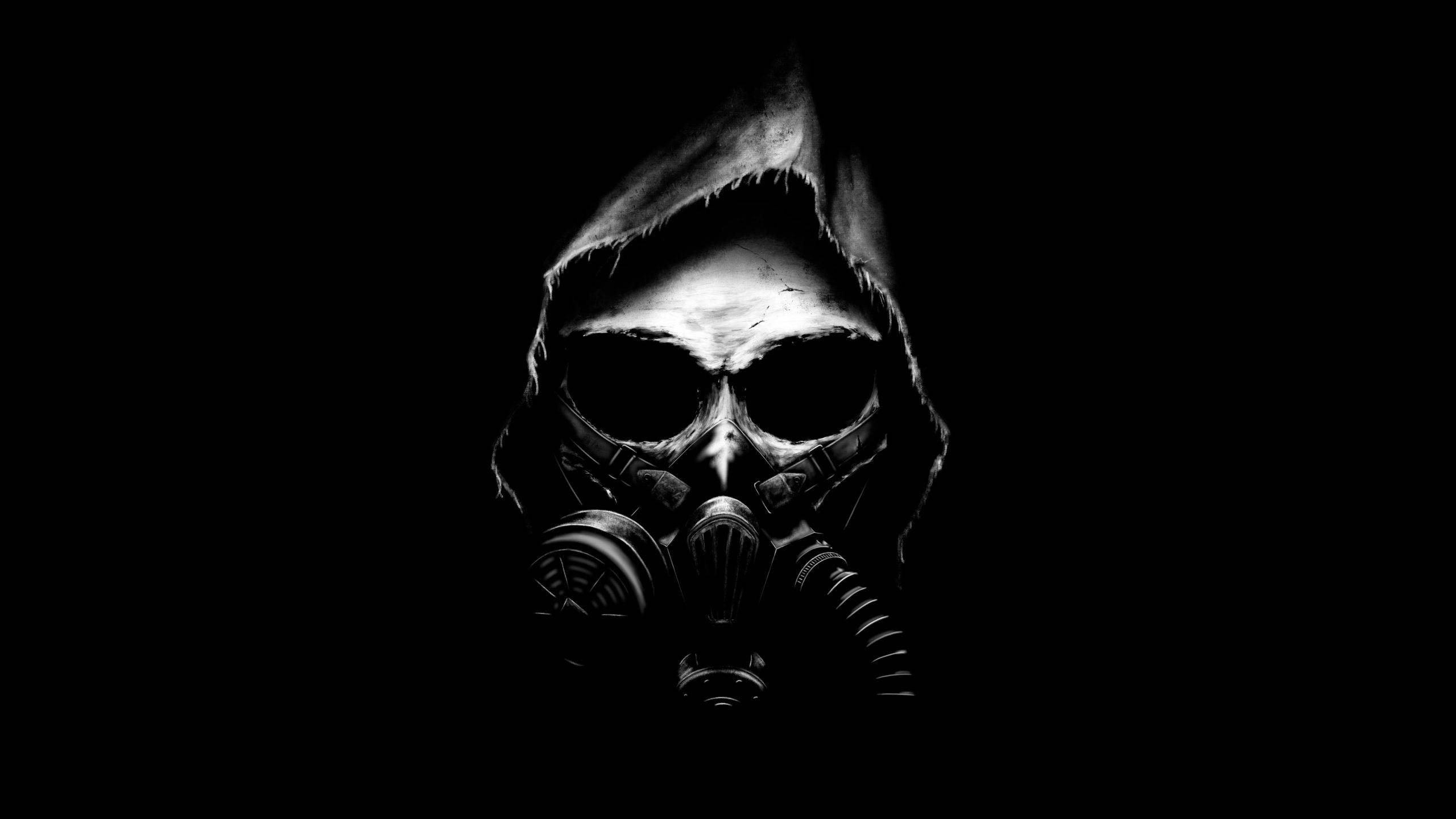 Koel Swart Gasmasker Muurpapier