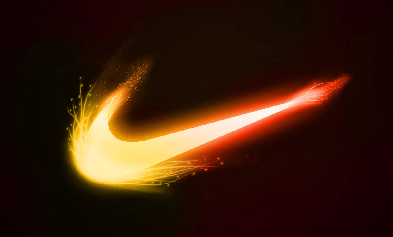 Koel Vuur Nike Logo Muurpapier