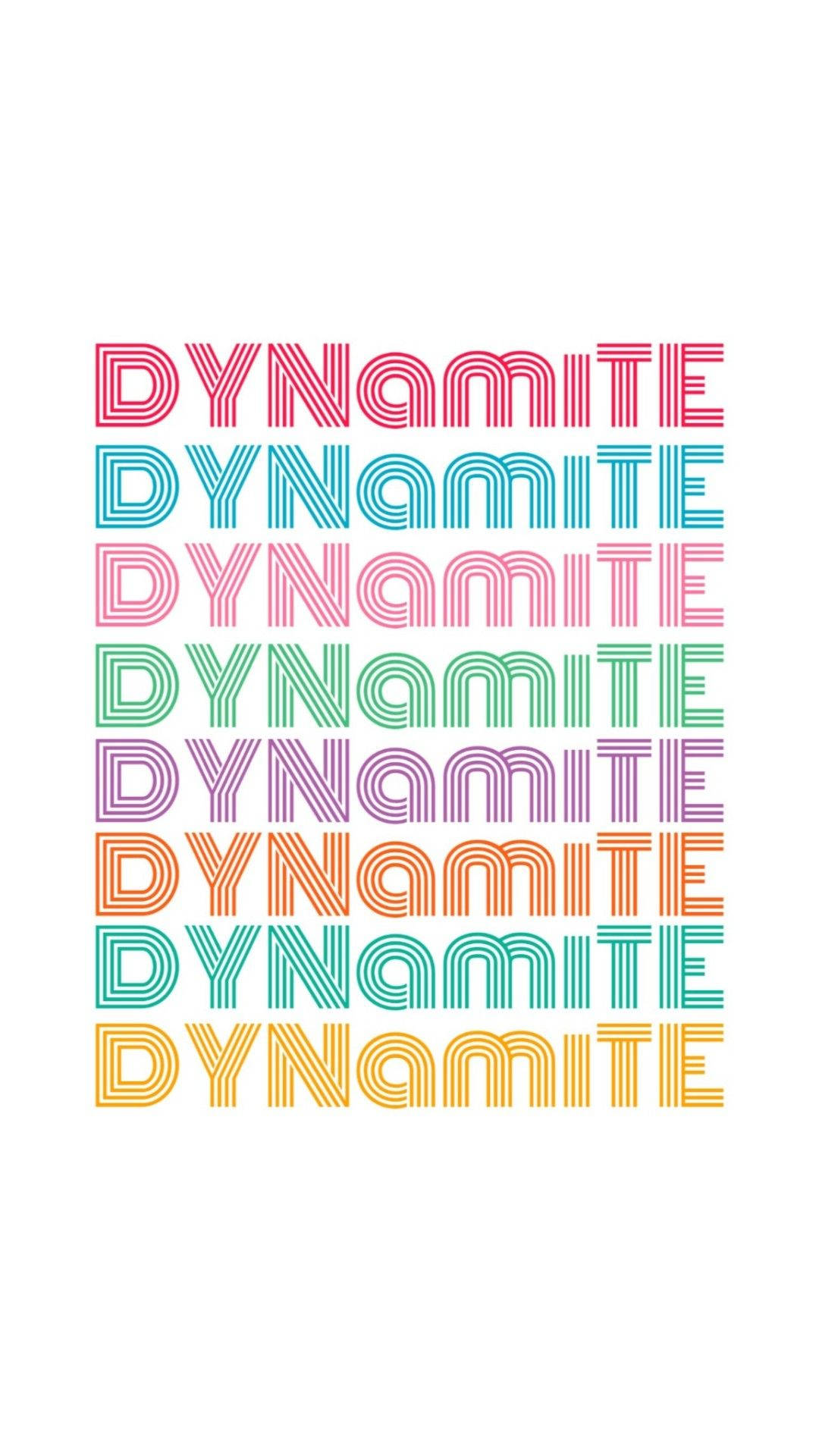 Koel Wit BTS Dynamite Foon Muurpapier