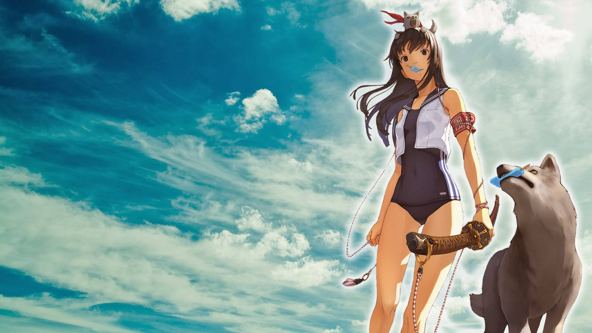 Koel Wolf Anime Fanart Muurpapier