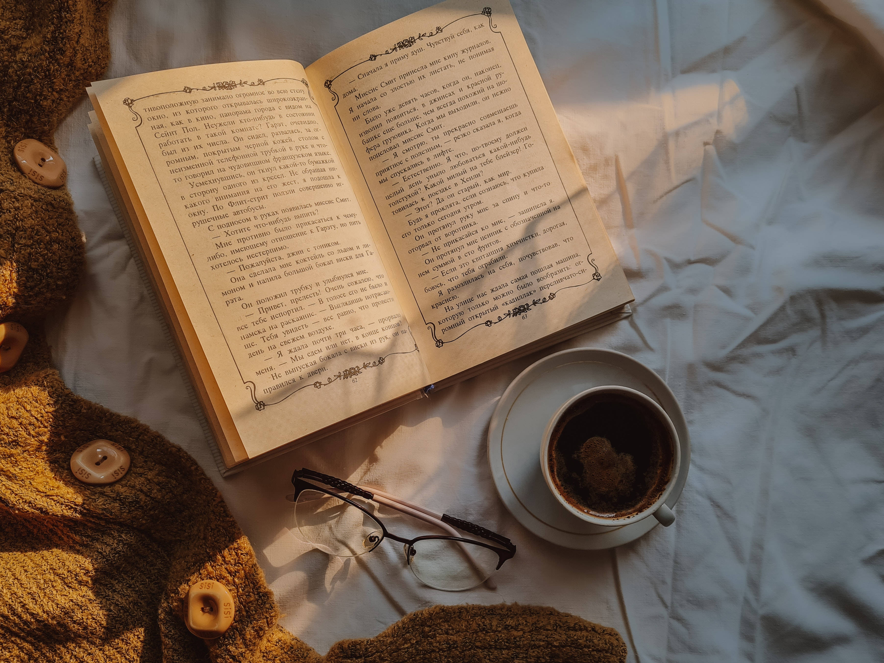 Koffie Estetiese Boek Rekenaar Muurpapier