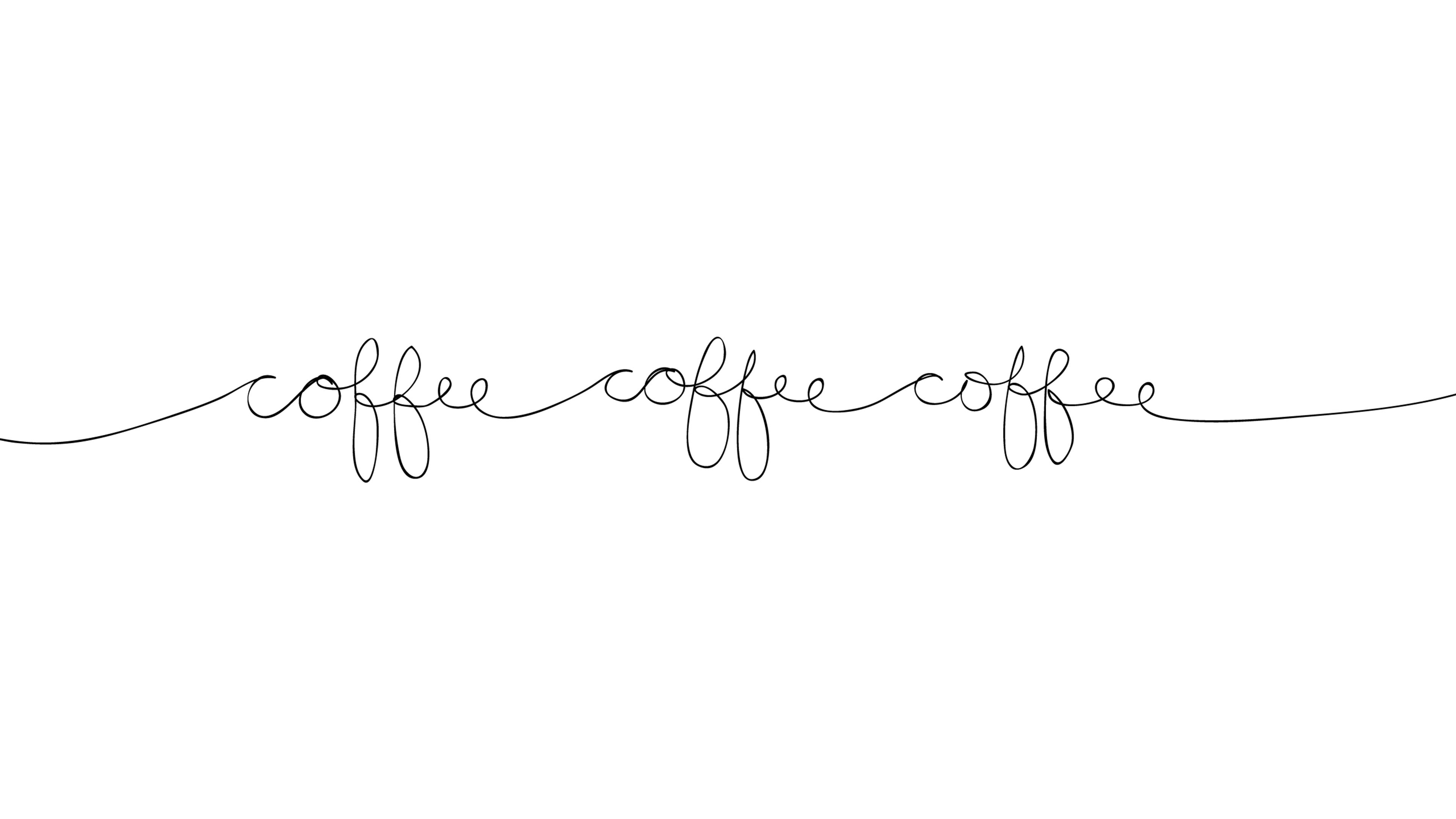 Koffie Kursief Eenvoudig Esteties Muurpapier