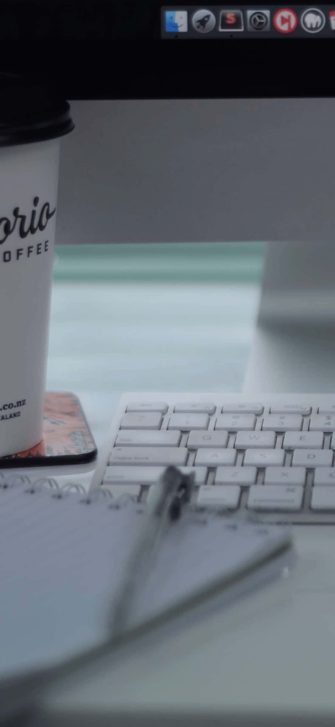 Koffiebeker iPhone X Kantooragtergrond Muurpapier
