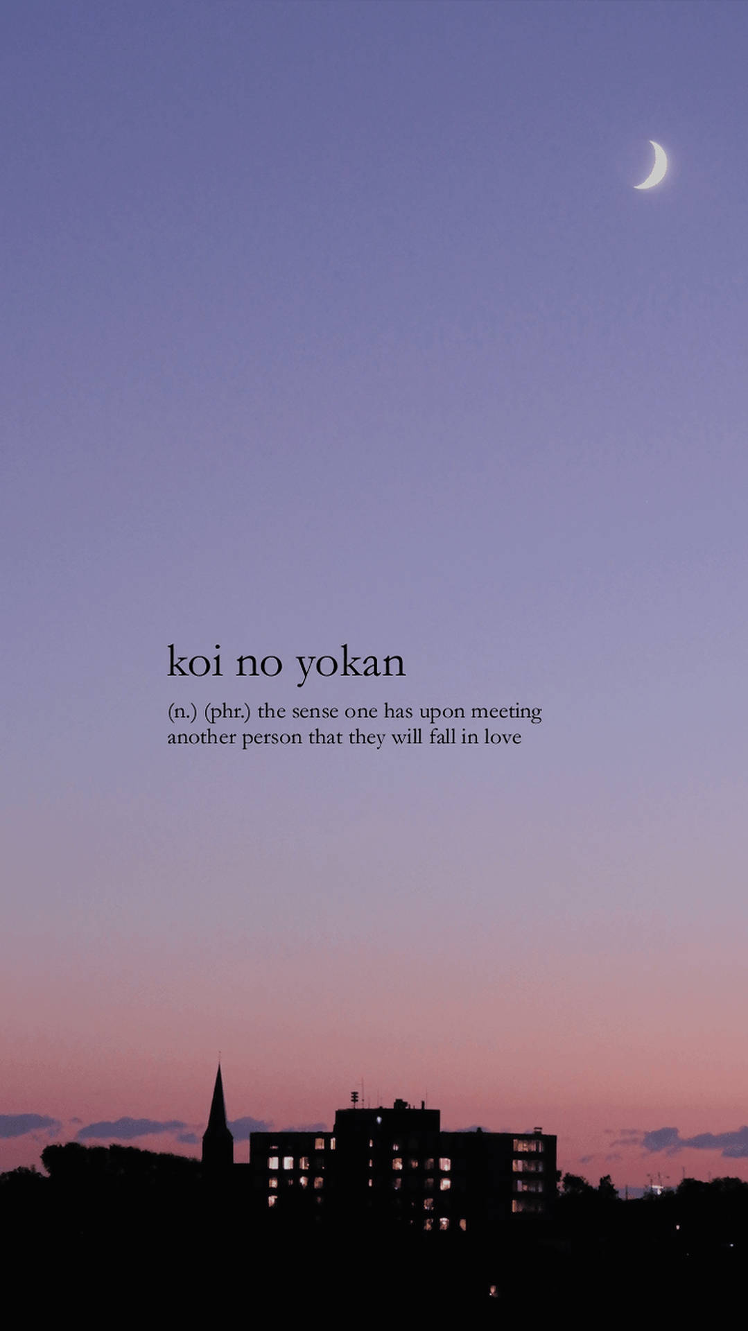 Koi No Yokan estetiese woorde muurpapier