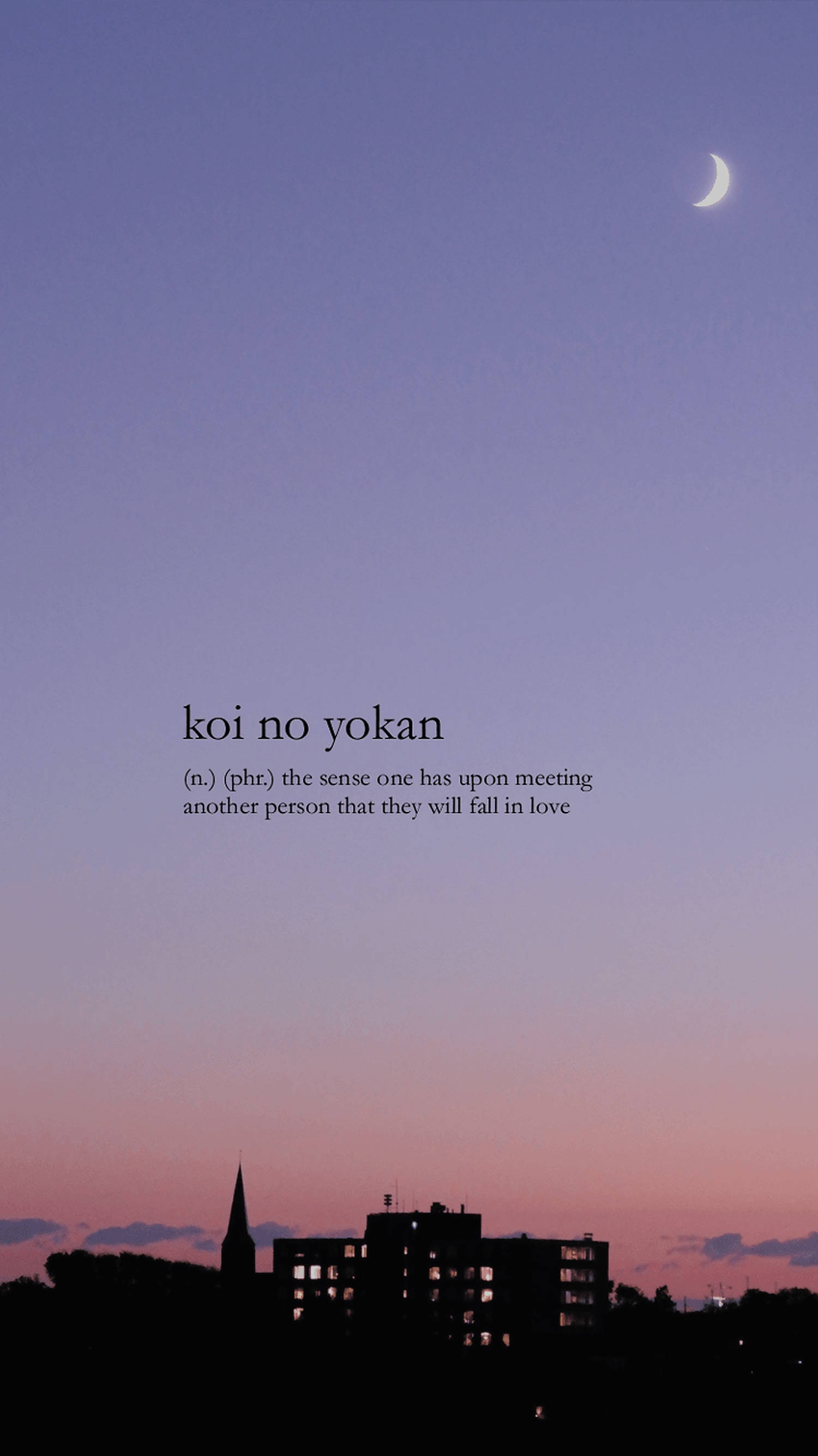 Koi No Yokan Estetiese Woorde Muurpapier
