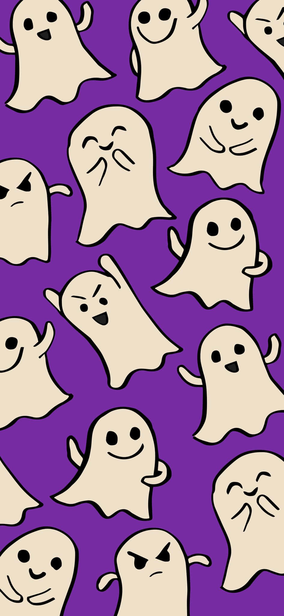 Kom in die Halloween-gees met 'n Spookagtige Foonagtergrond Muurpapier