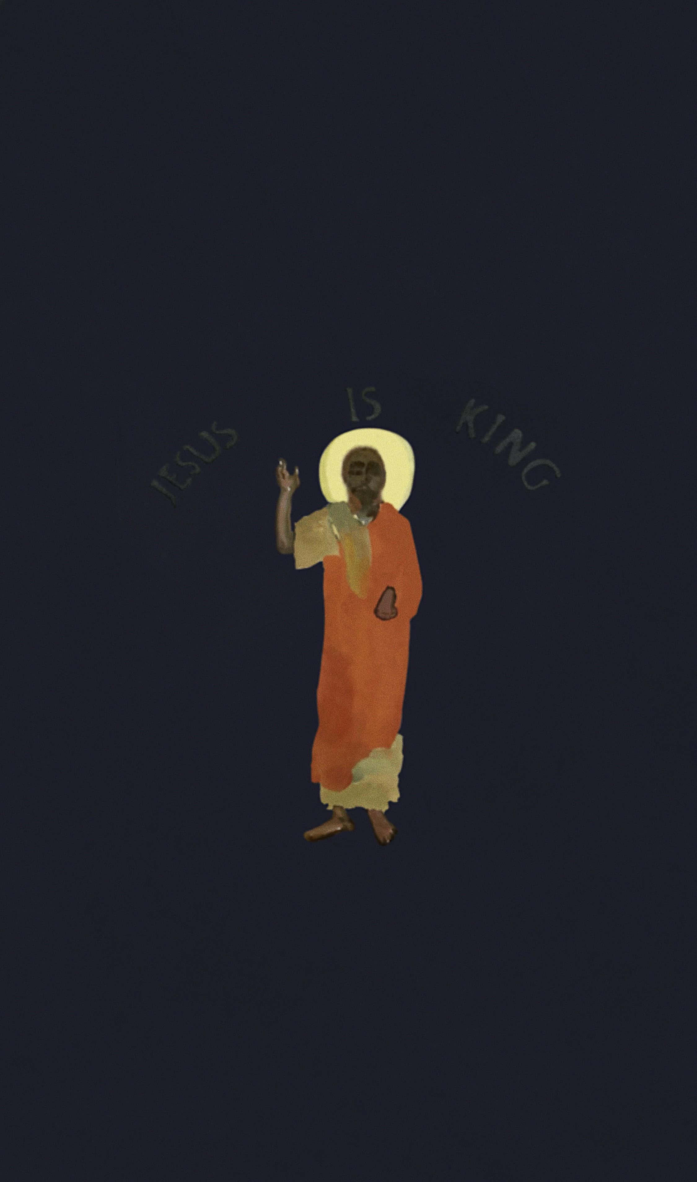 "Koning Jesus - Heer van Alles" Muurpapier