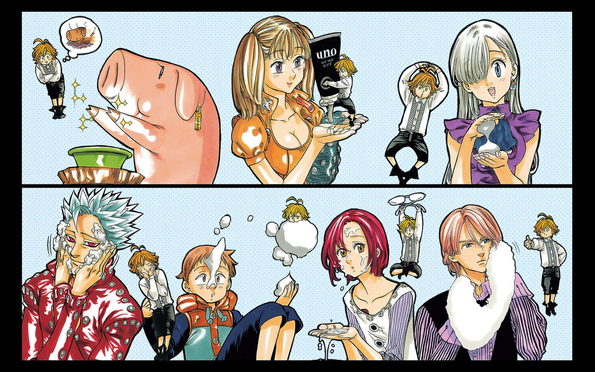 Koning van Seven Deadly Sins wat sy krag ontketen Muurpapier