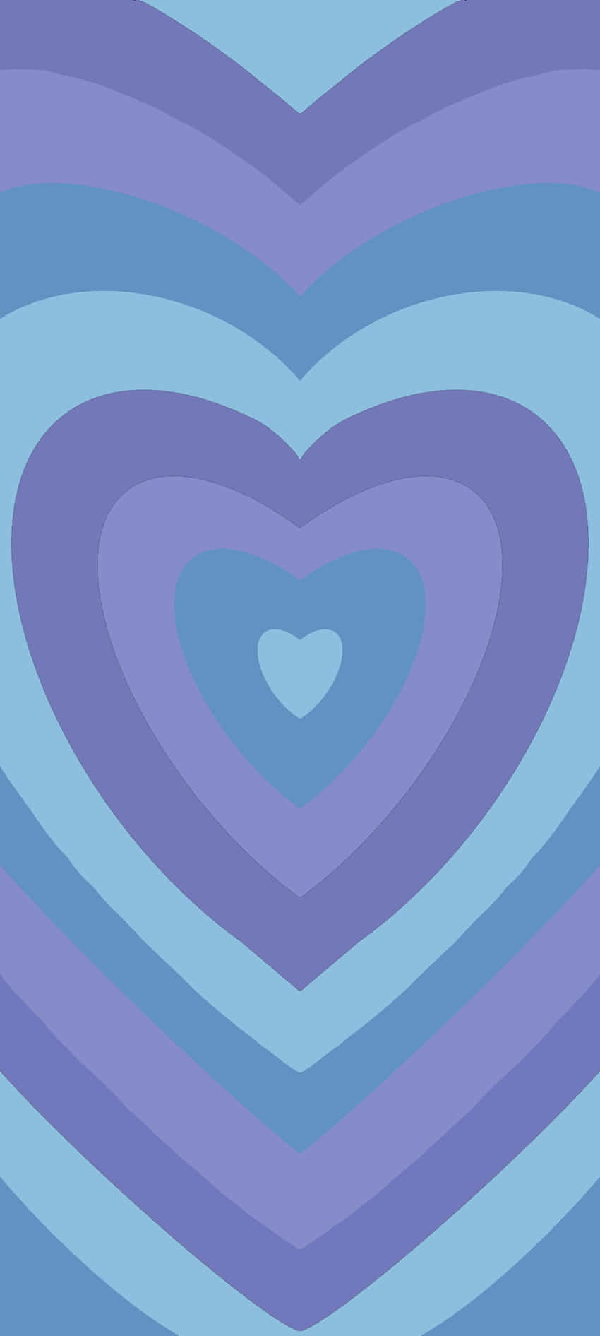 Konsentriese Blou Hart PFP Muurpapier