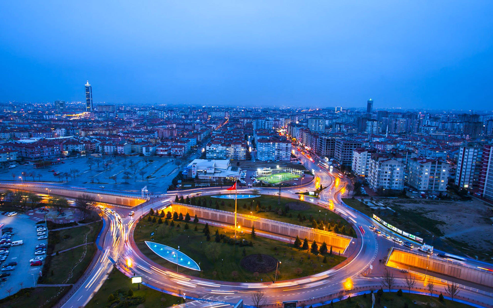 Konya Stad Tydverloop Muurpapier