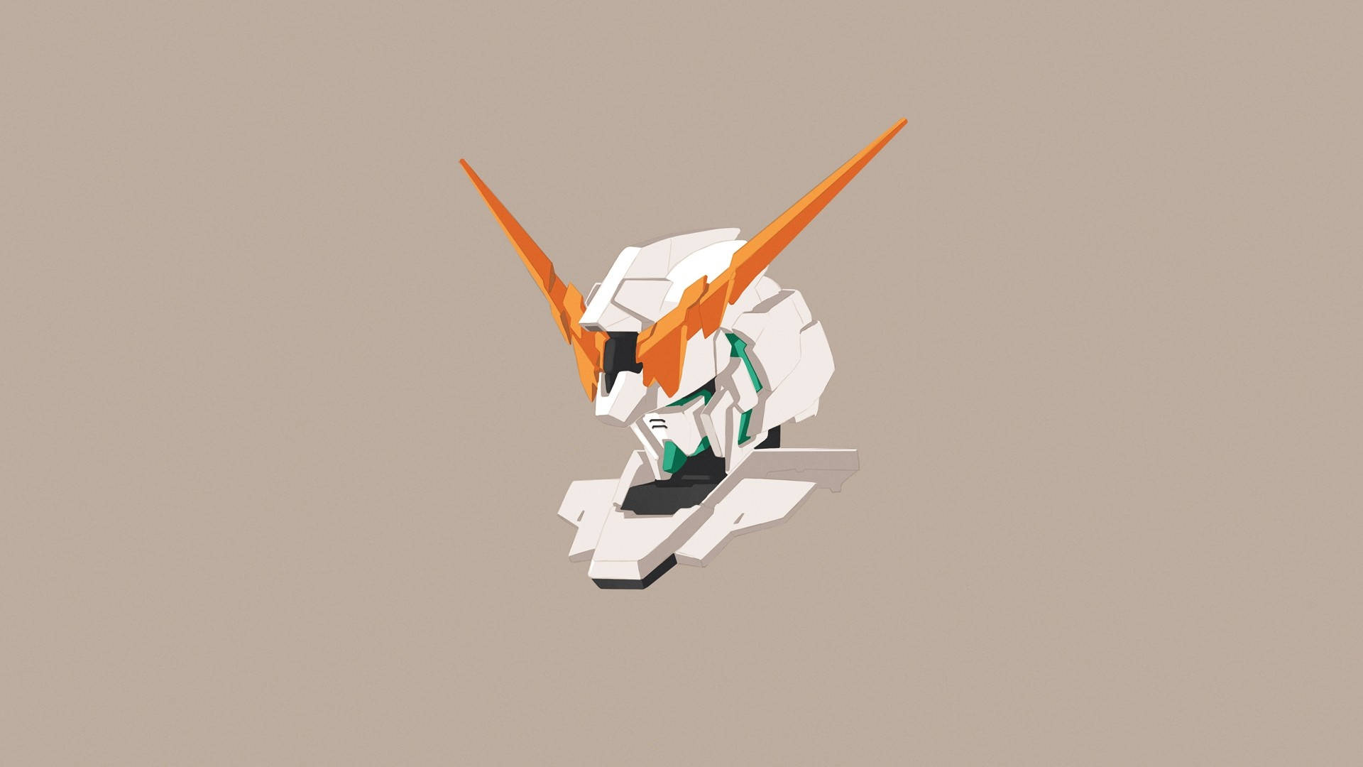 Kop van Mobile Suit Gundam Muurpapier