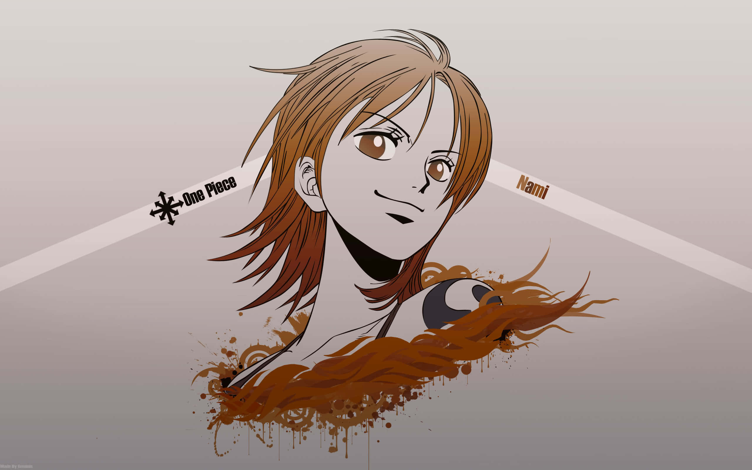 Kortharige Nami One Piece Muurpapier
