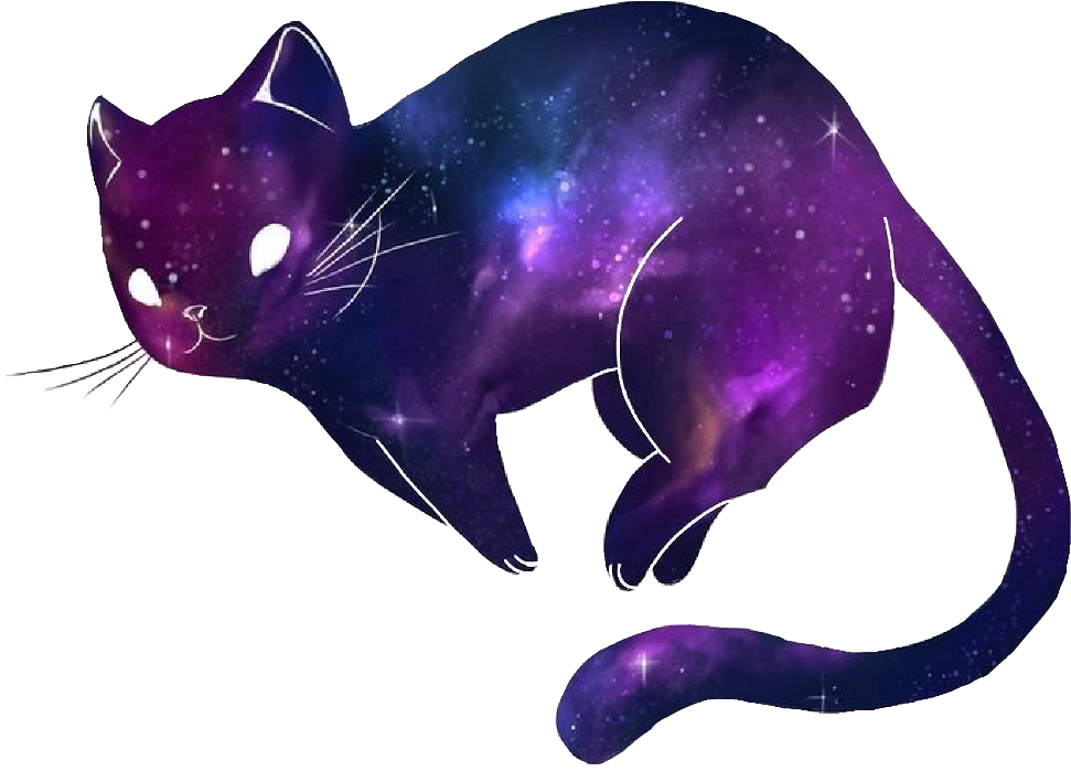 Kosmiche Kawaii Kat.PNG Muurpapier
