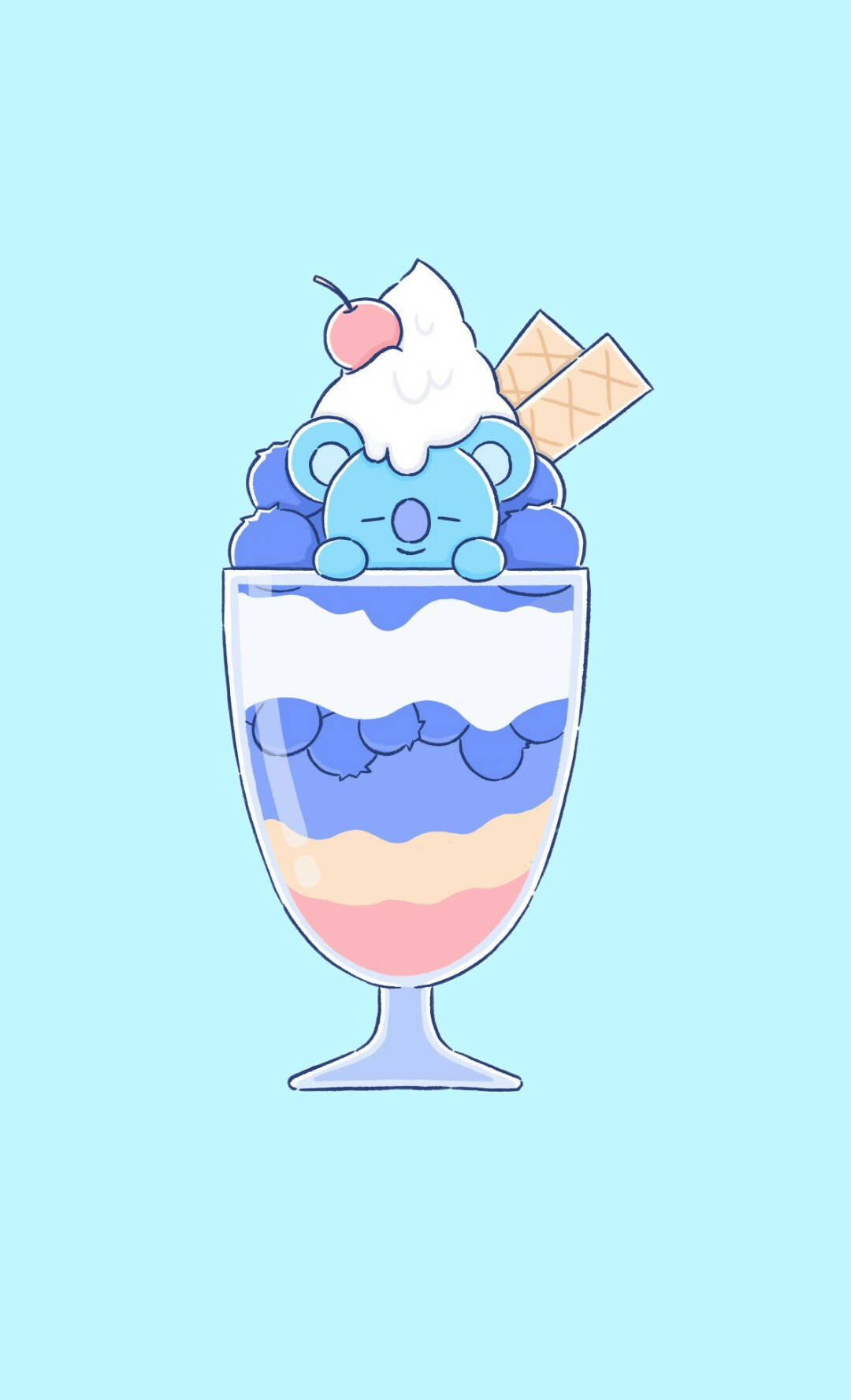 Koya BT21 Ysroom Muurpapier