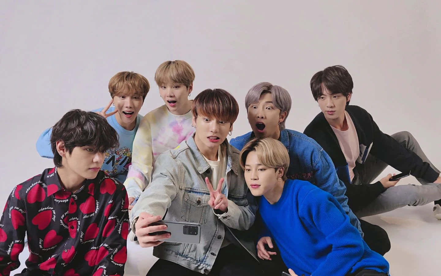 Kpop BTS Selfie Prent Muurpapier