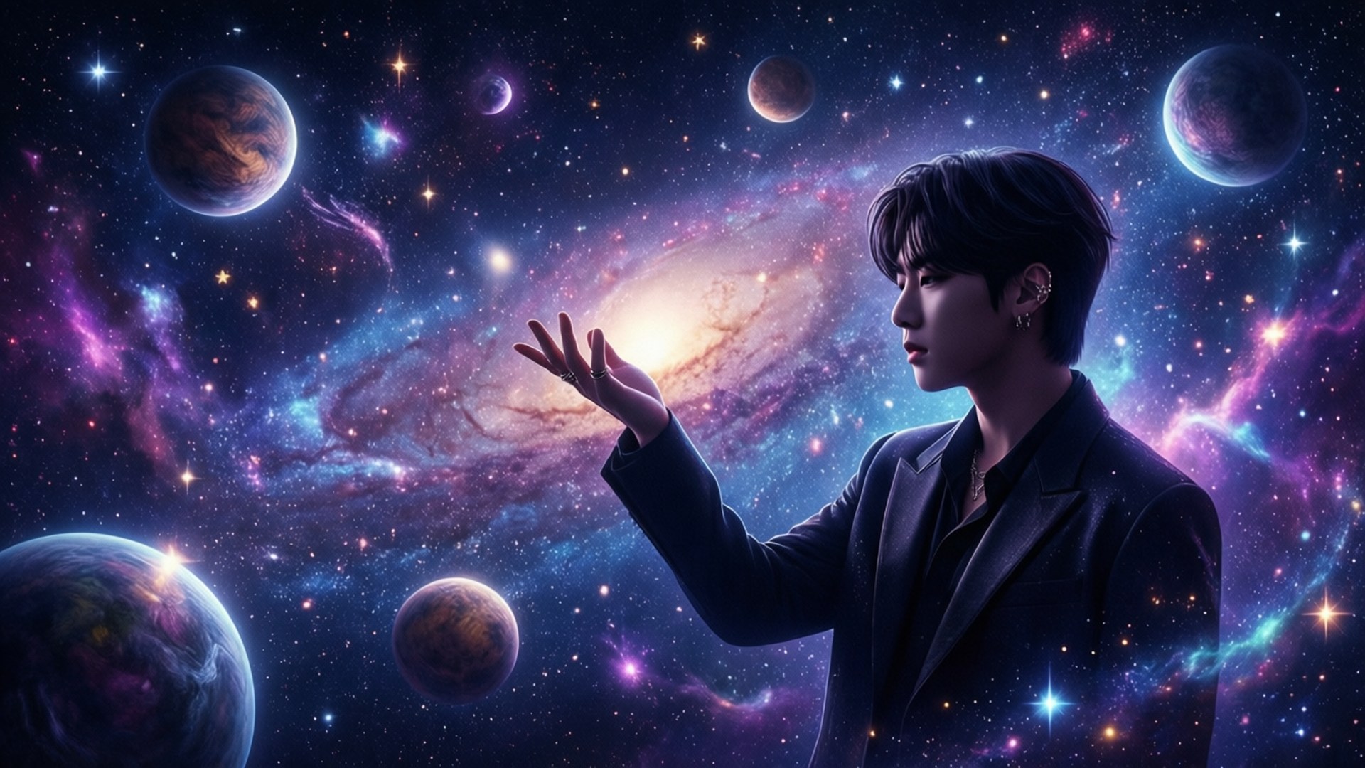 Kpop Galaxy Fantasie Muurpapier