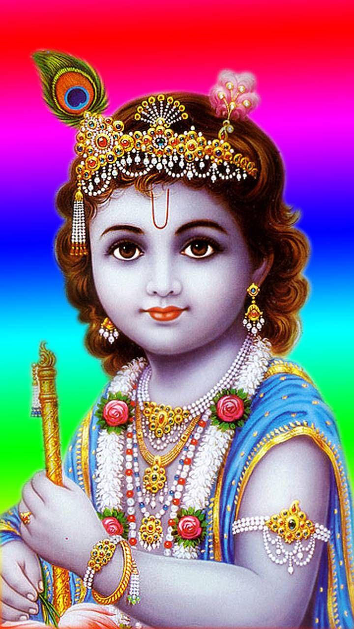 Krishna Foon Baba Krishna Reënboog Estetika Muurpapier