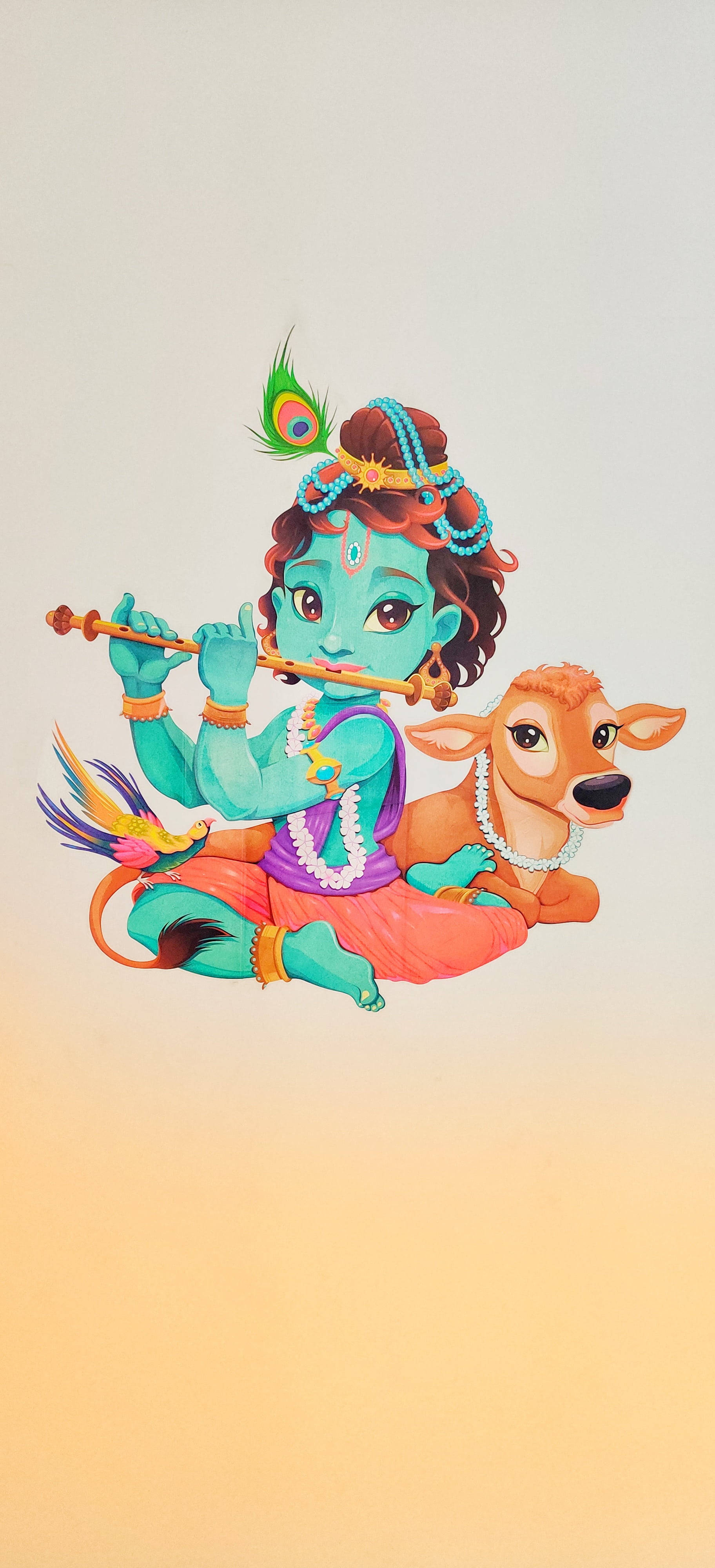 Krishna HD Baba Koei Muurpapier