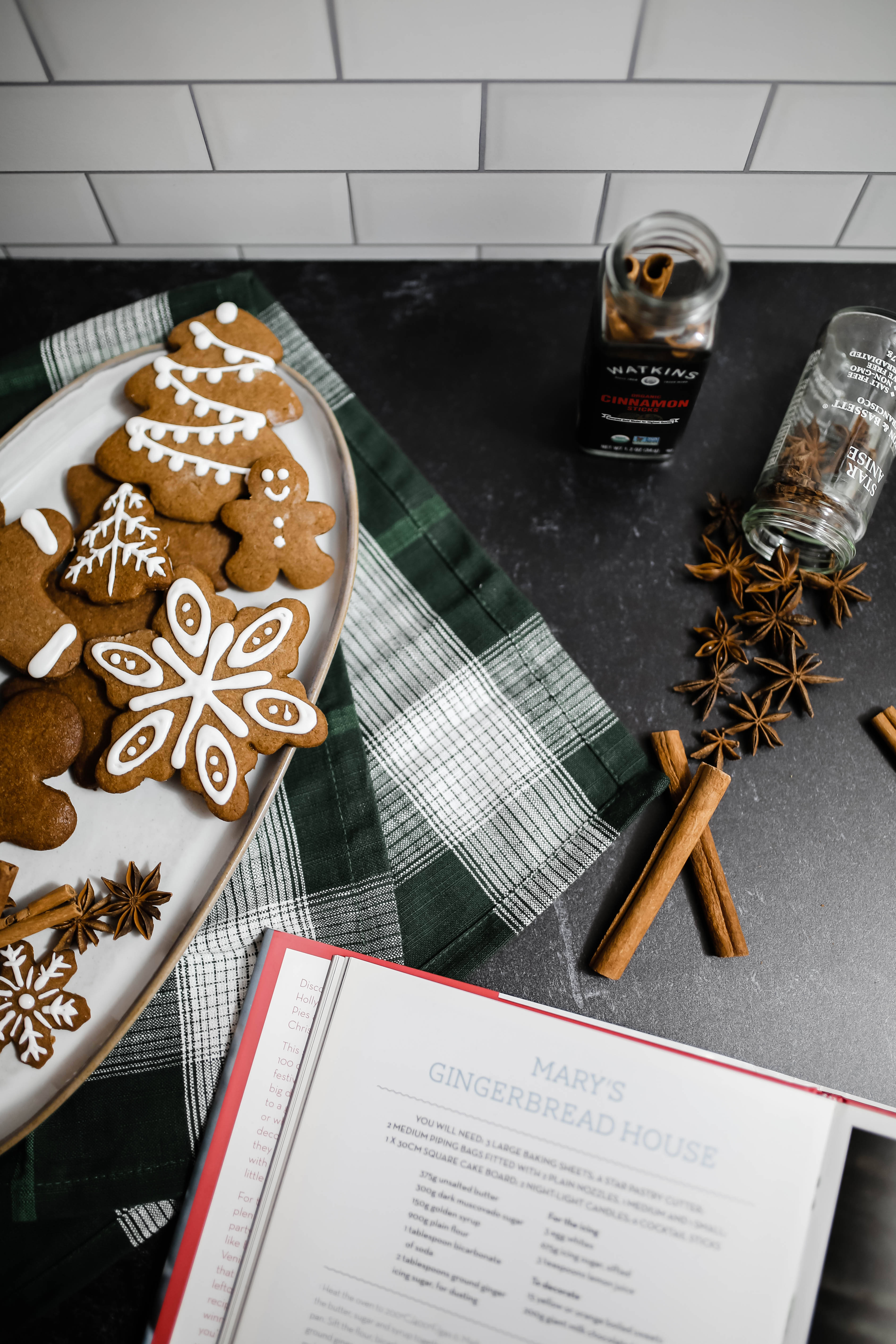 Kruidkoekies vir Kersfees Muurpapier