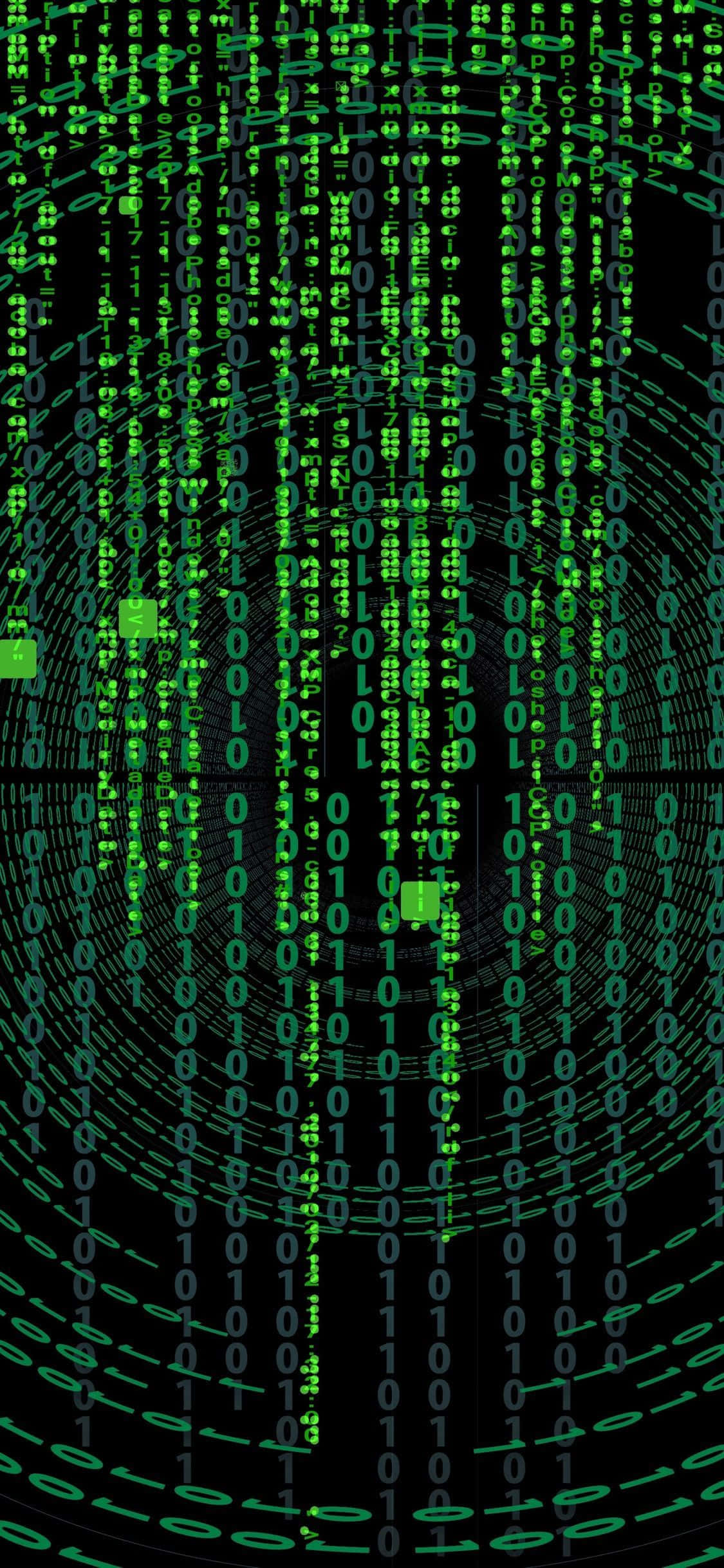 Kry die Matrix-iPhone en beleef die volgende vlak van selfoontegnologie Muurpapier