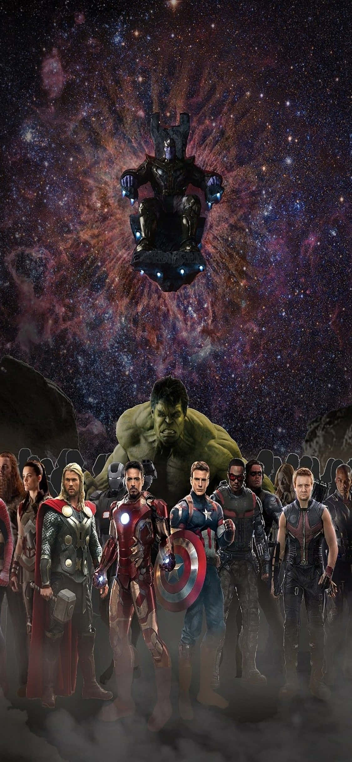Kry Jou Gunsteling Marvel's Avengers op Jou Nuwe iPhone Xs Muurpapier