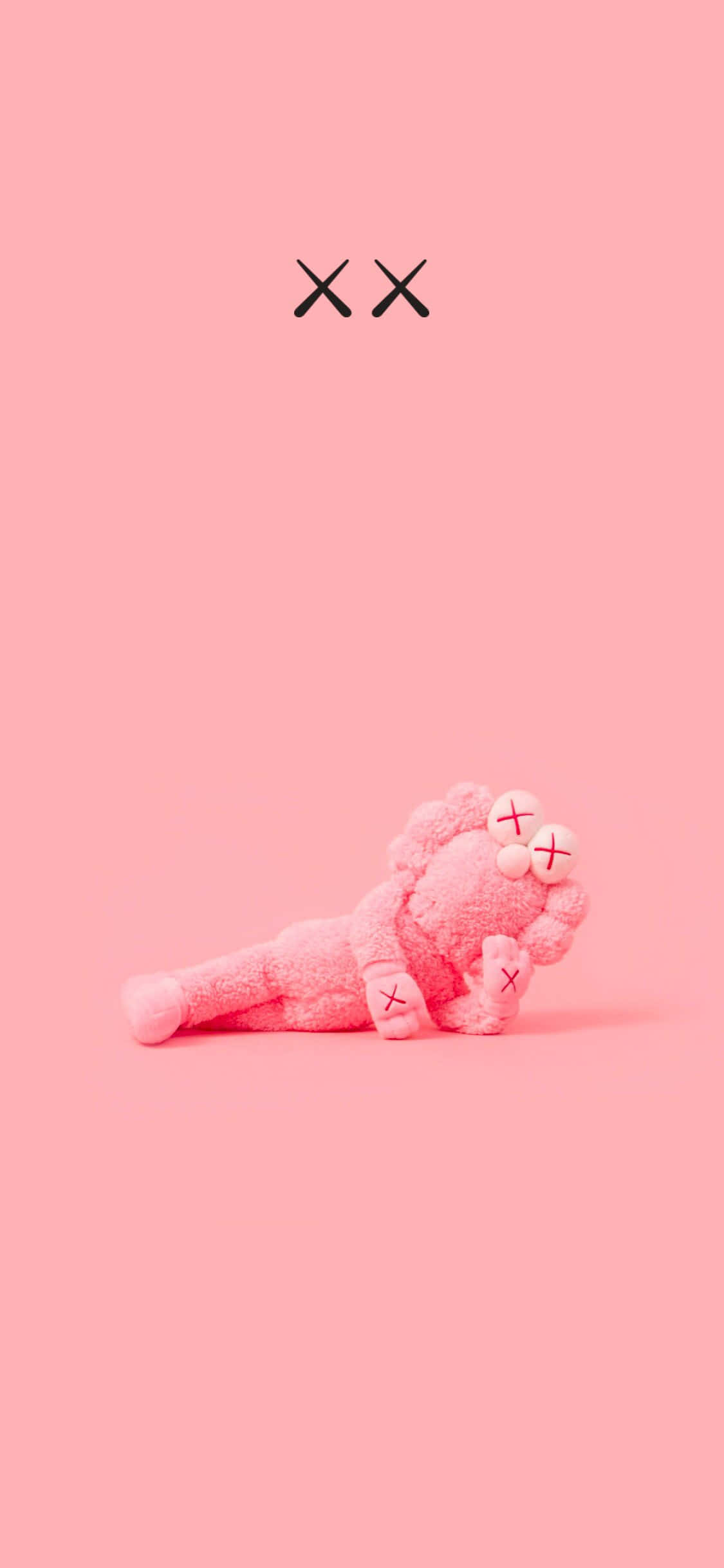 Kry jou hande op die coolste iPhone ooit: die Kaws iPhone Muurpapier
