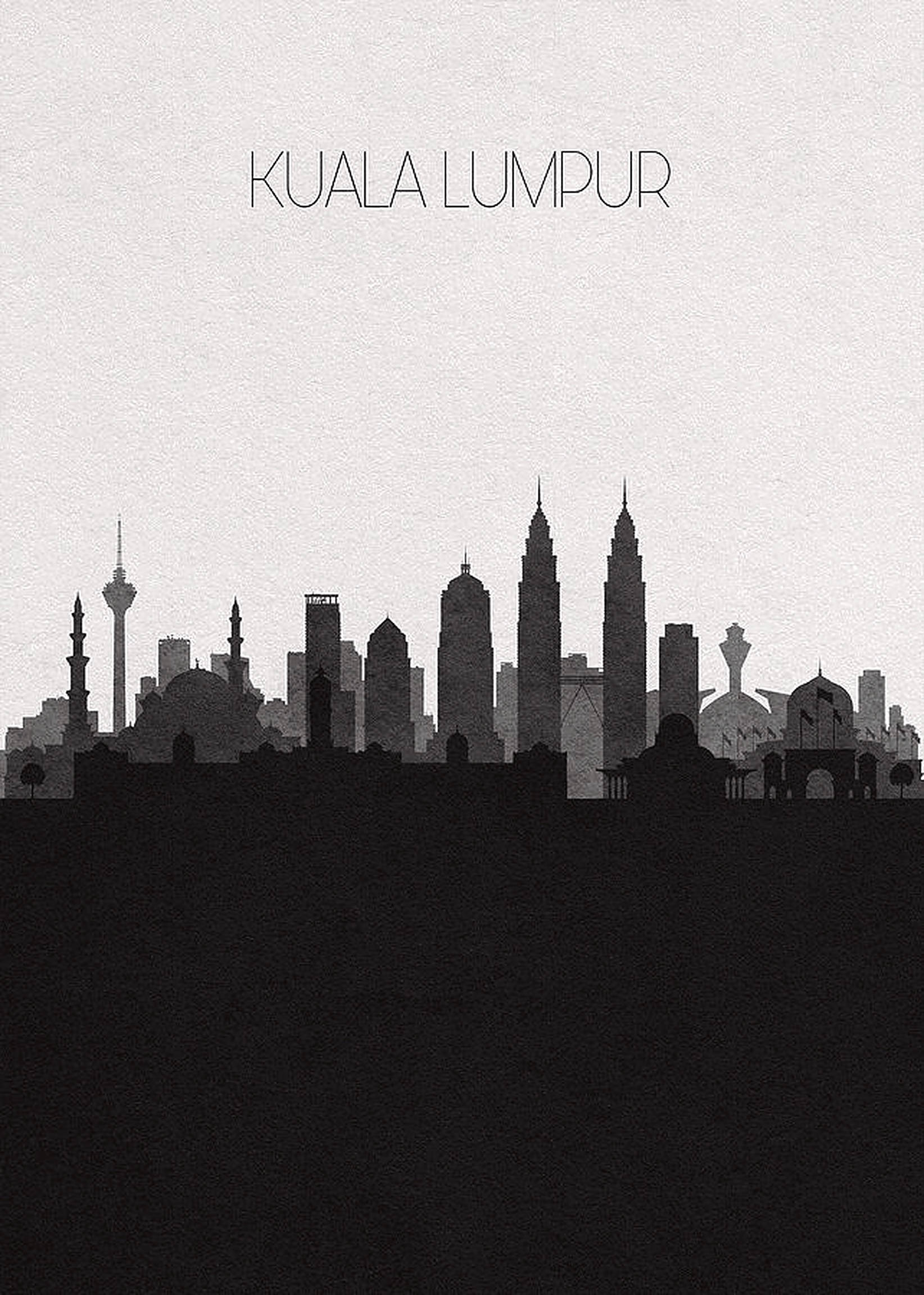 Kuala Lumpur Silhoeët Muurpapier