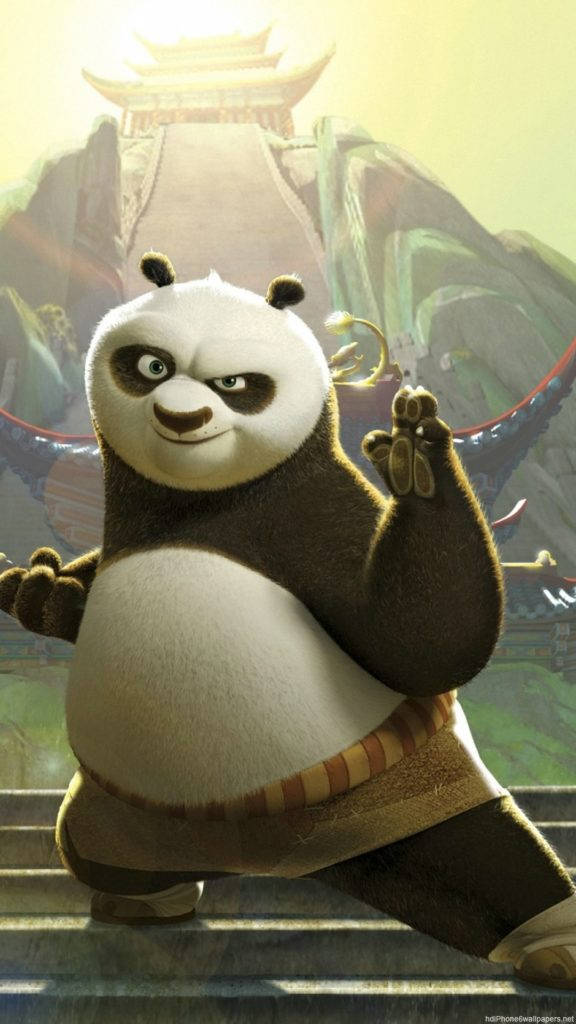 Kung Fu Panda Po iPhone 6 Muurpapier