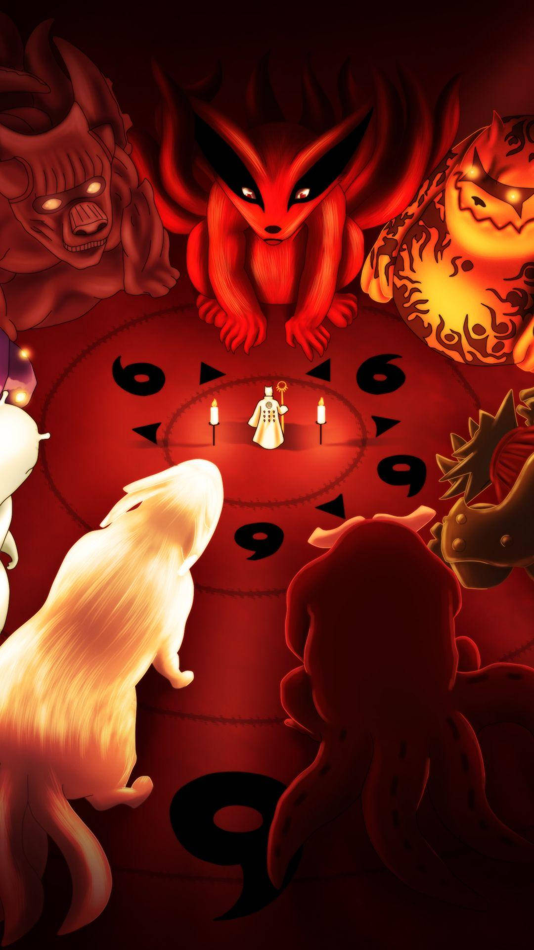 Kuns van Diere Naruto Foon Muurpapier