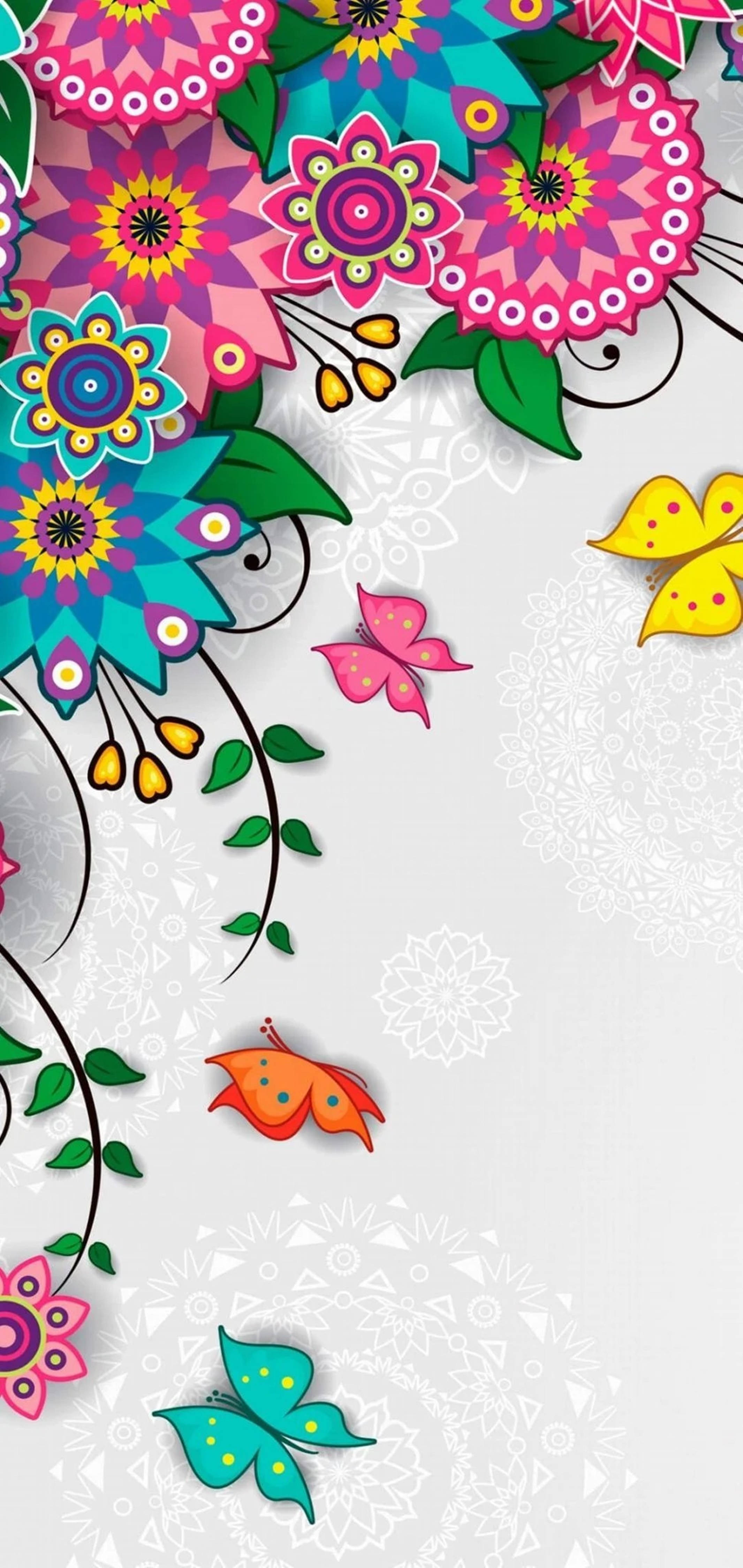 Kunsblomme met Gaatjies 4K Muurpapier