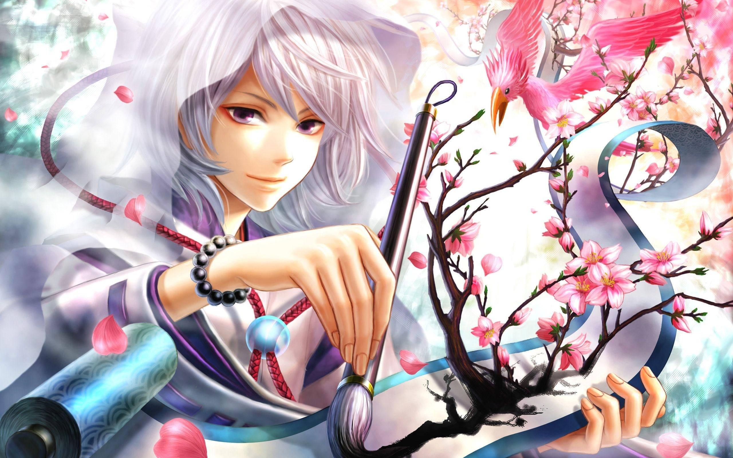 Kunstenaar Mooi Anime Seun Muurpapier