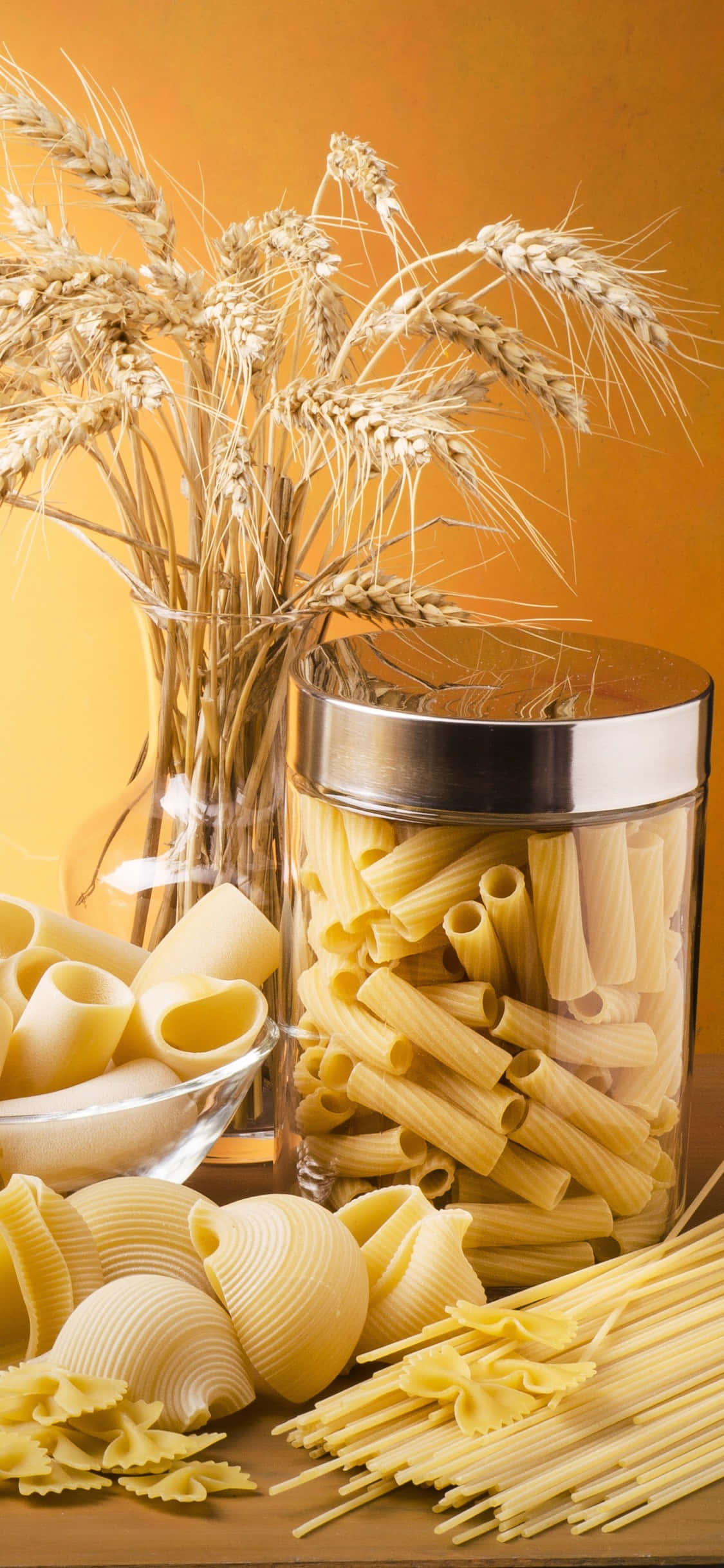 Kunstige Fotografie iPhone X Pasta Agtergrond Muurpapier