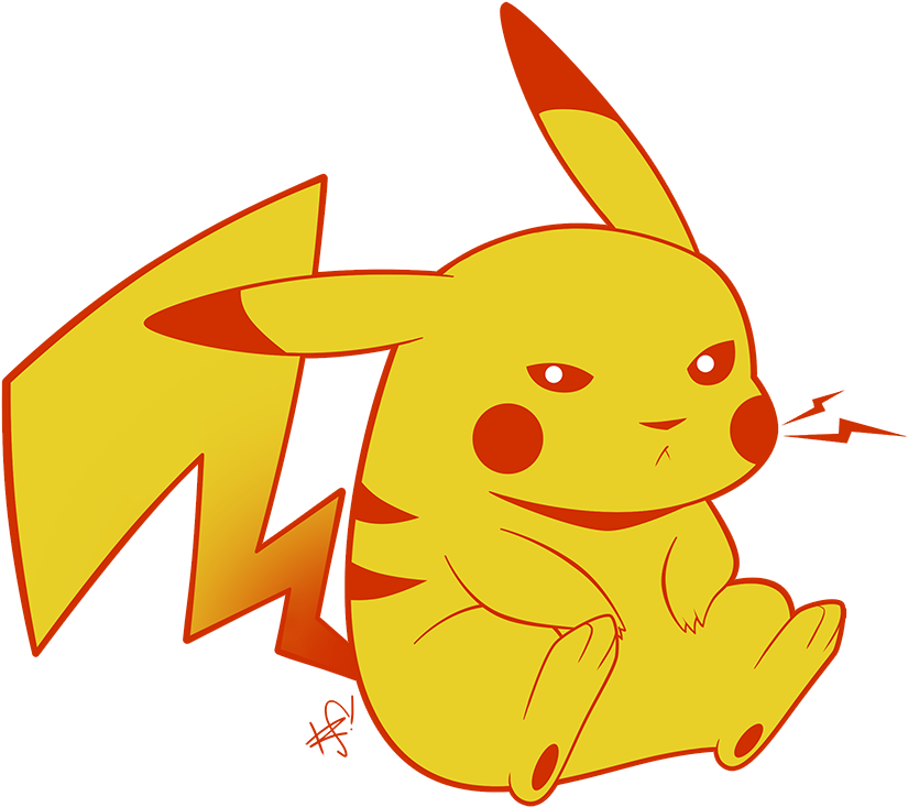 Kwaad Pikachu Illustrasie Muurpapier