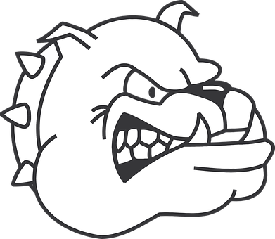 Kwaai Bulhond Mascot Vektor Muurpapier