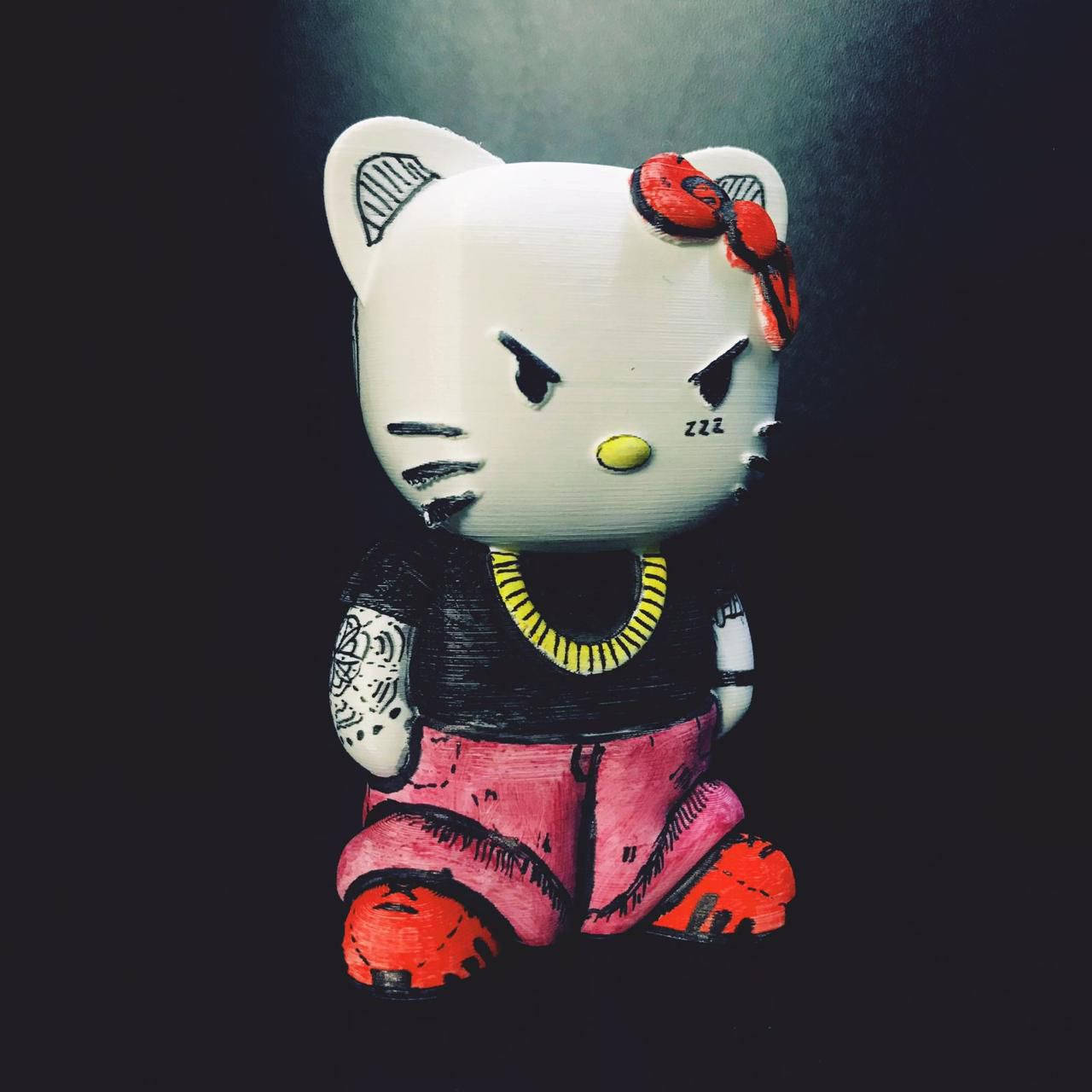 Kwaai Hello Kitty Halloween Booswig Muurpapier