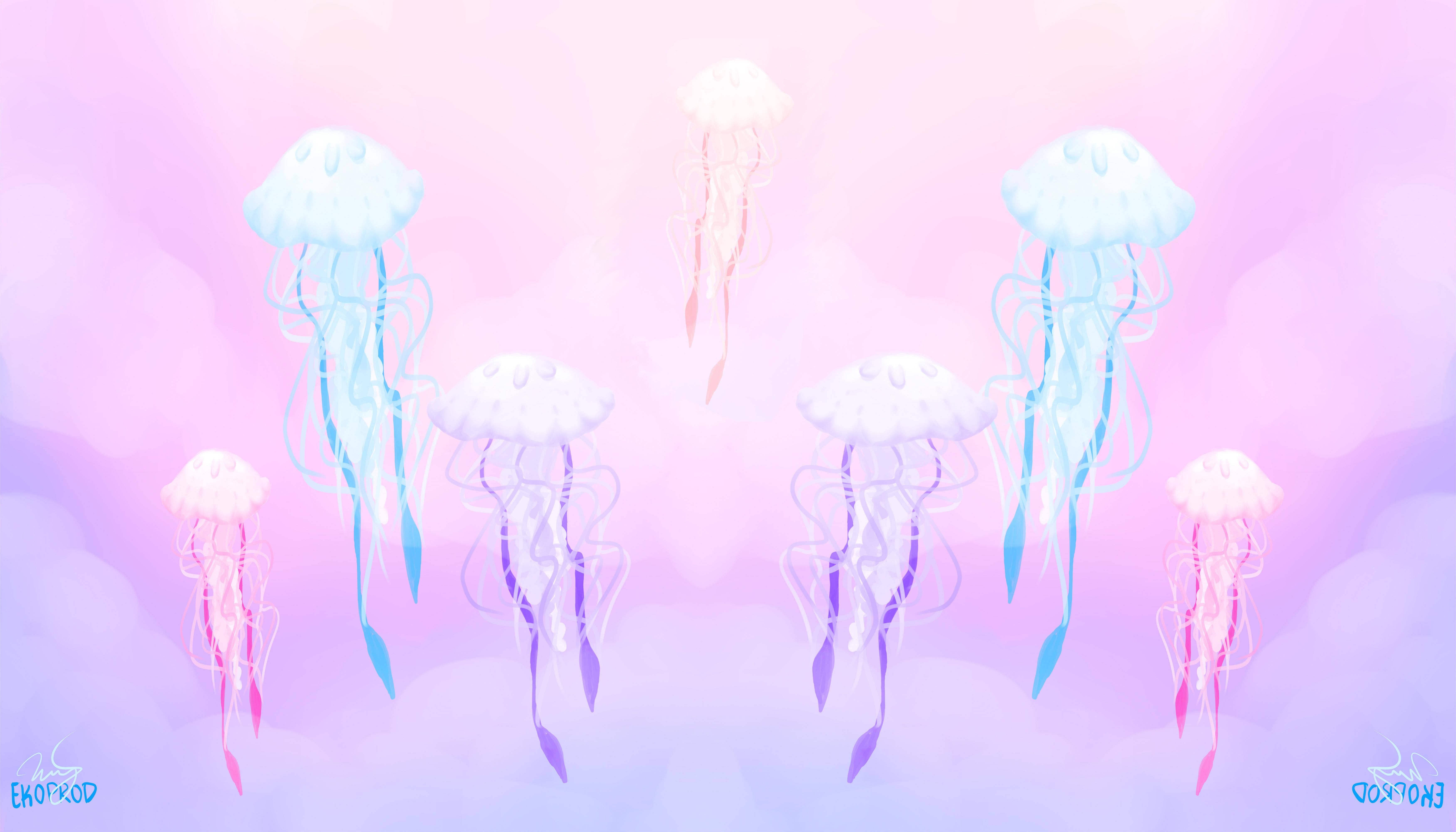 Kwal in Pastel Gore Kuns Muurpapier