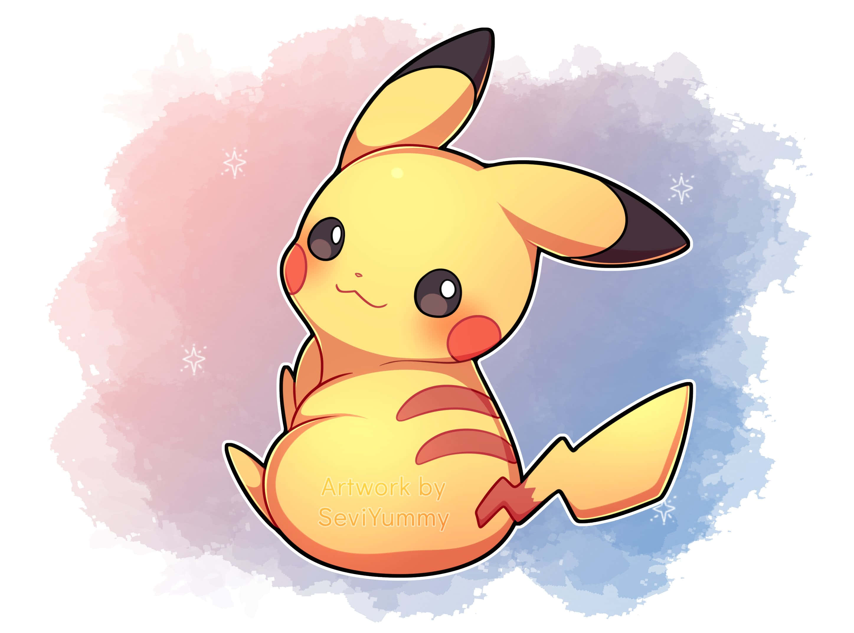 Kyk na hierdie Oulike Baba Pikachu! Muurpapier