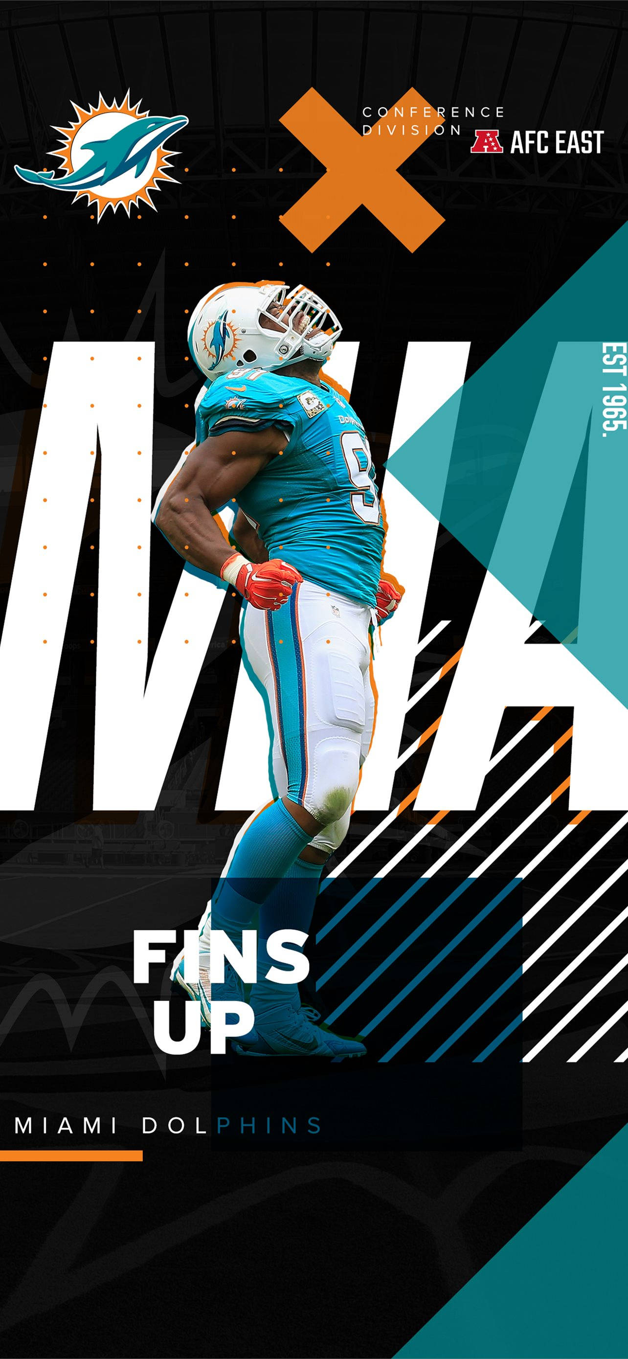 Kyk na hierdie wonderlike Miami Dolphins iPhone-agtergrond! Muurpapier