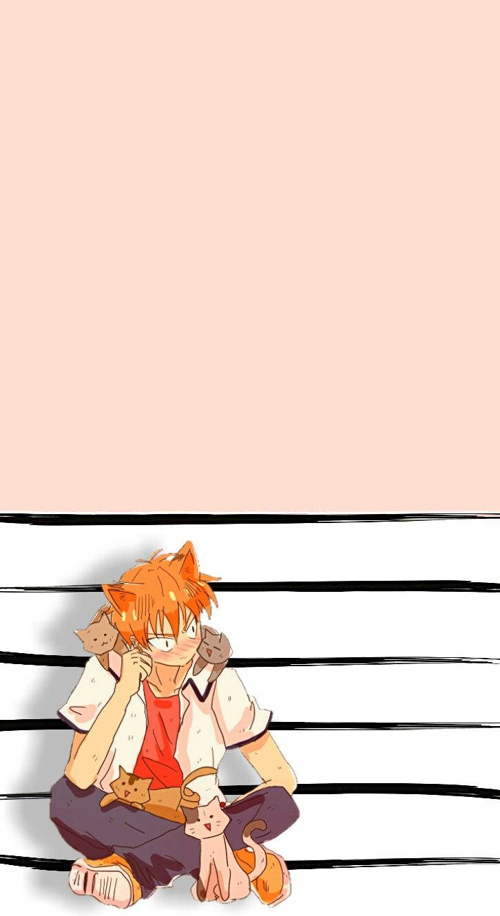 Kyo met Katte Fruits Basket 2019 Muurpapier