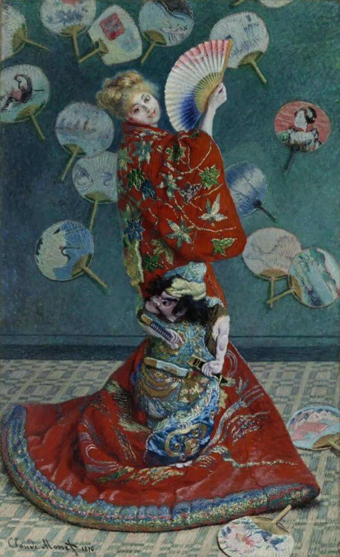 La Japonaise Deur Claude Monet Muurpapier