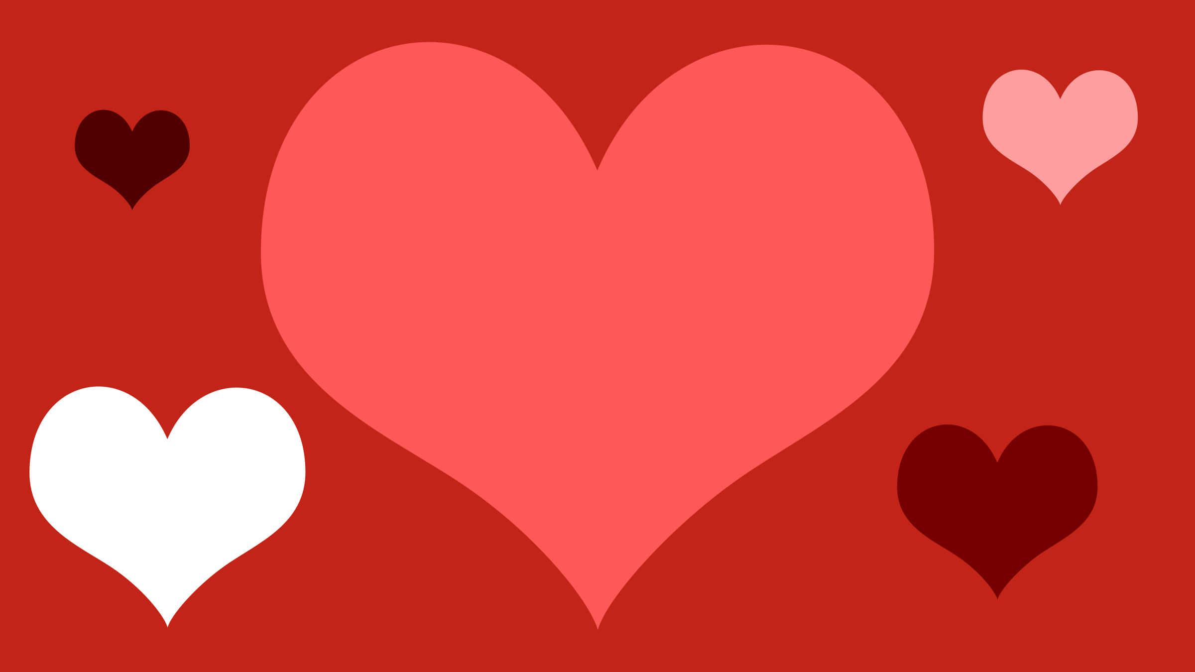 Laat jou hart gevul wees met liefde. Muurpapier
