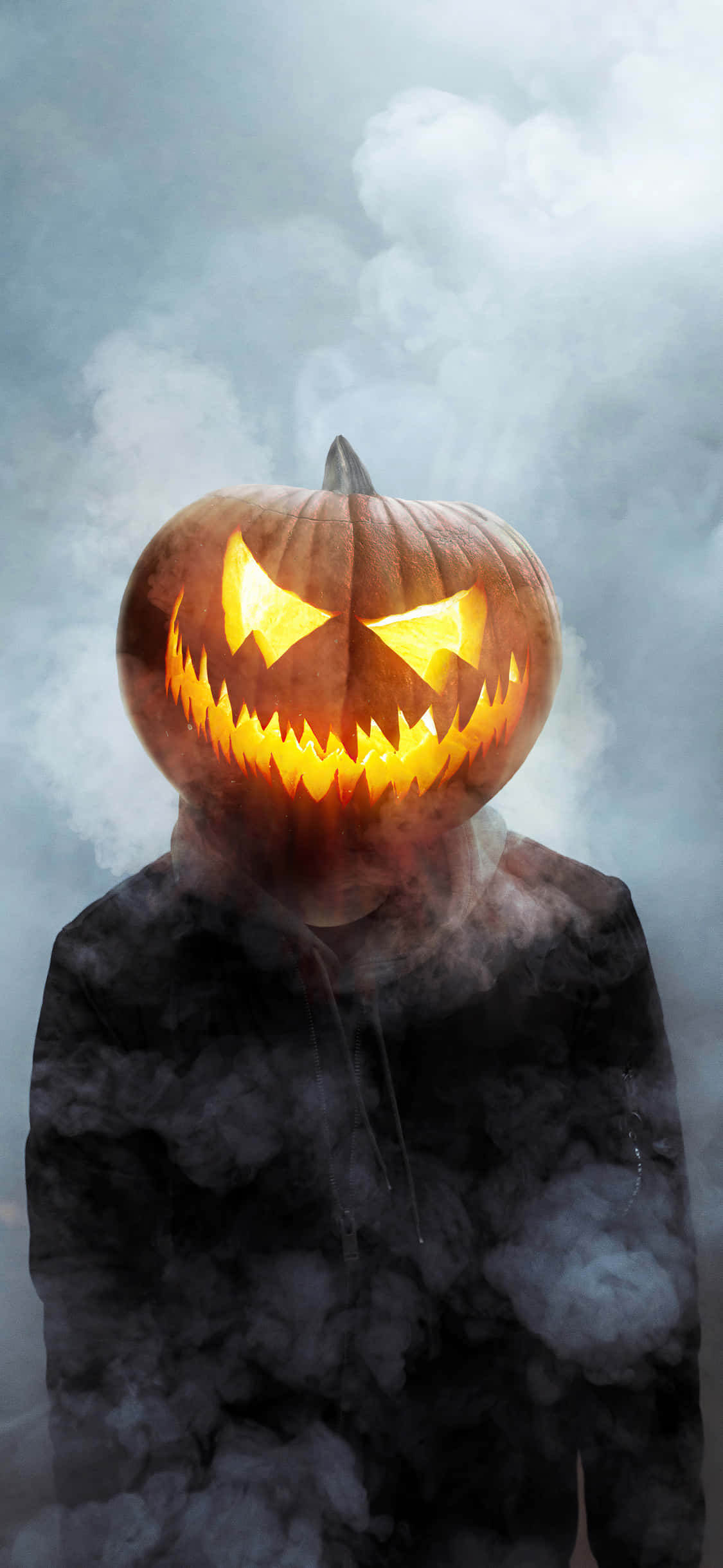 Lagende Jack O'Lantern iPhone Halloween Agtergrond Muurpapier