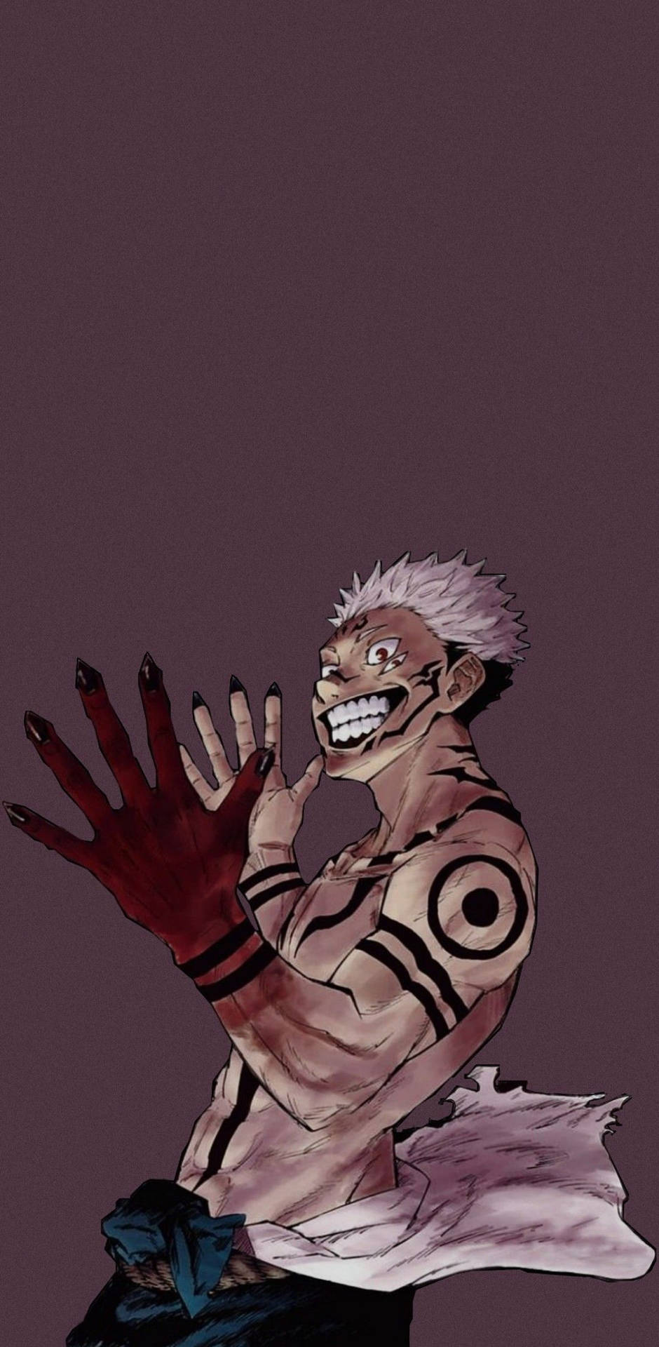 Laggende Ryomen Sukuna in Jujutsu Kaisen anime agtergrond — Jujutsu Kaisen Muurpapier