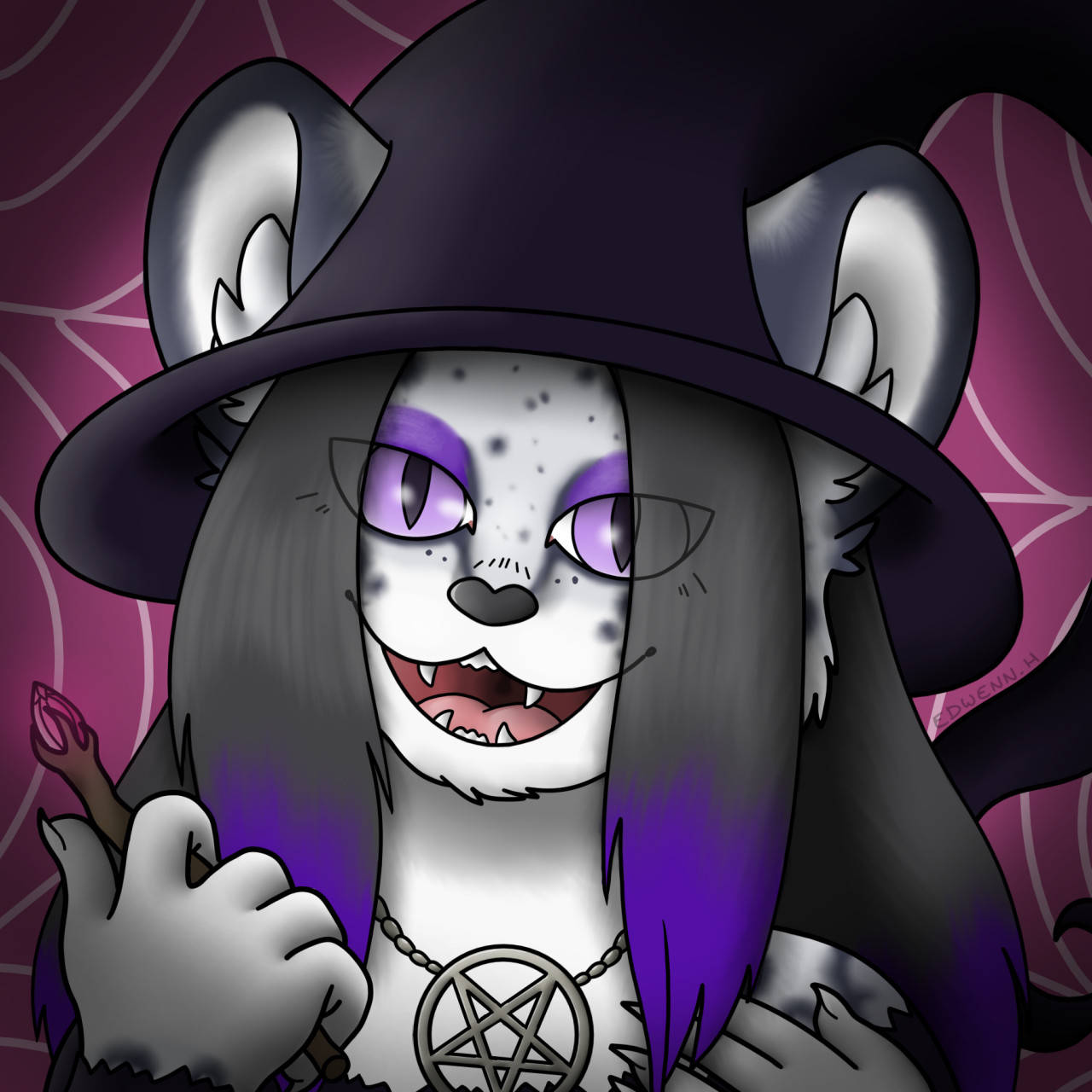 Langhaar-Kat Halloween Profielfoto Muurpapier
