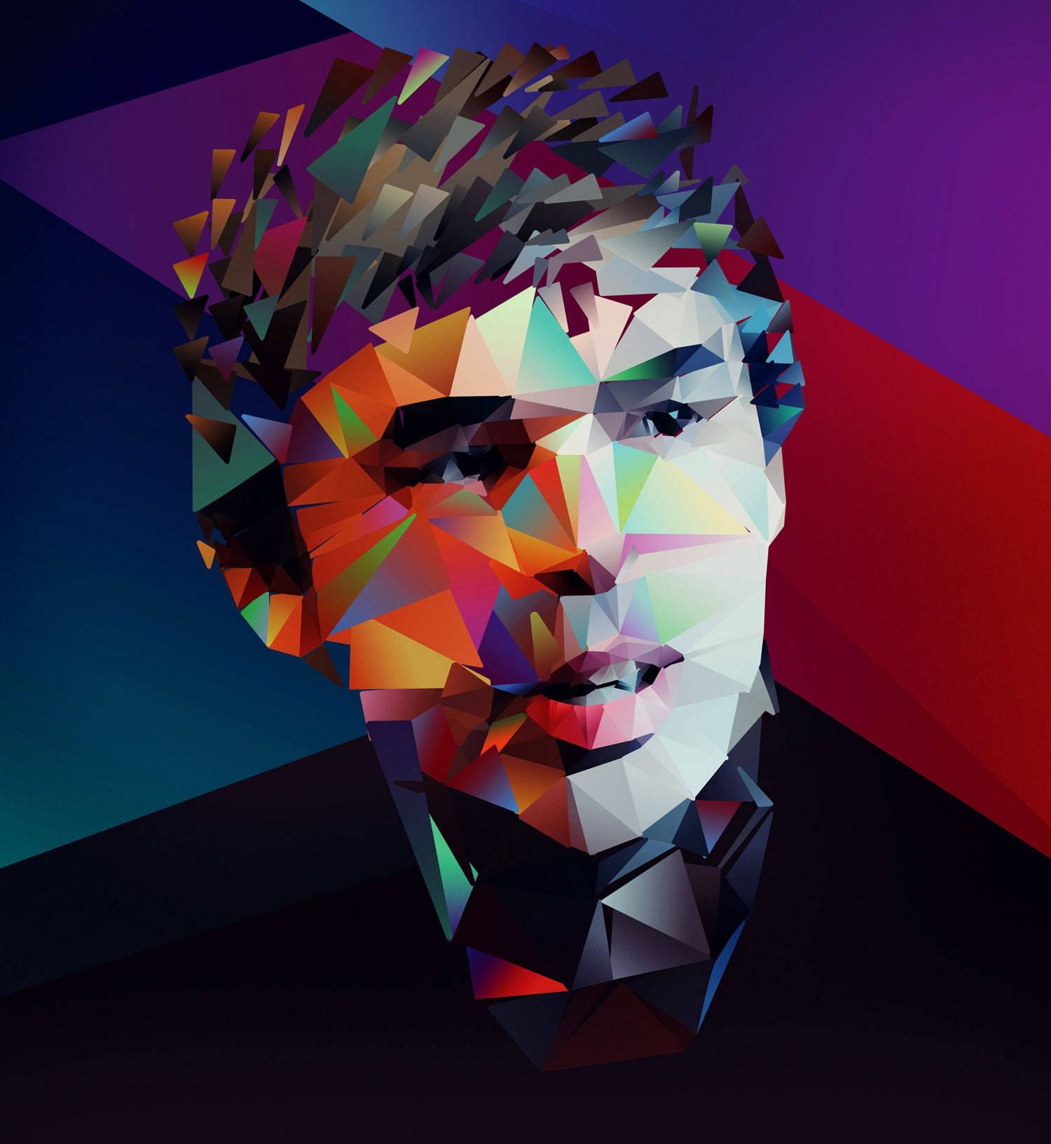 Larry Page Google Stigter Meetkundige Illustrasie Kuns Muurpapier